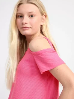 Toppar & T-Shirts>Lindex Lost Sittande Topp Med Bara Axlar Pink