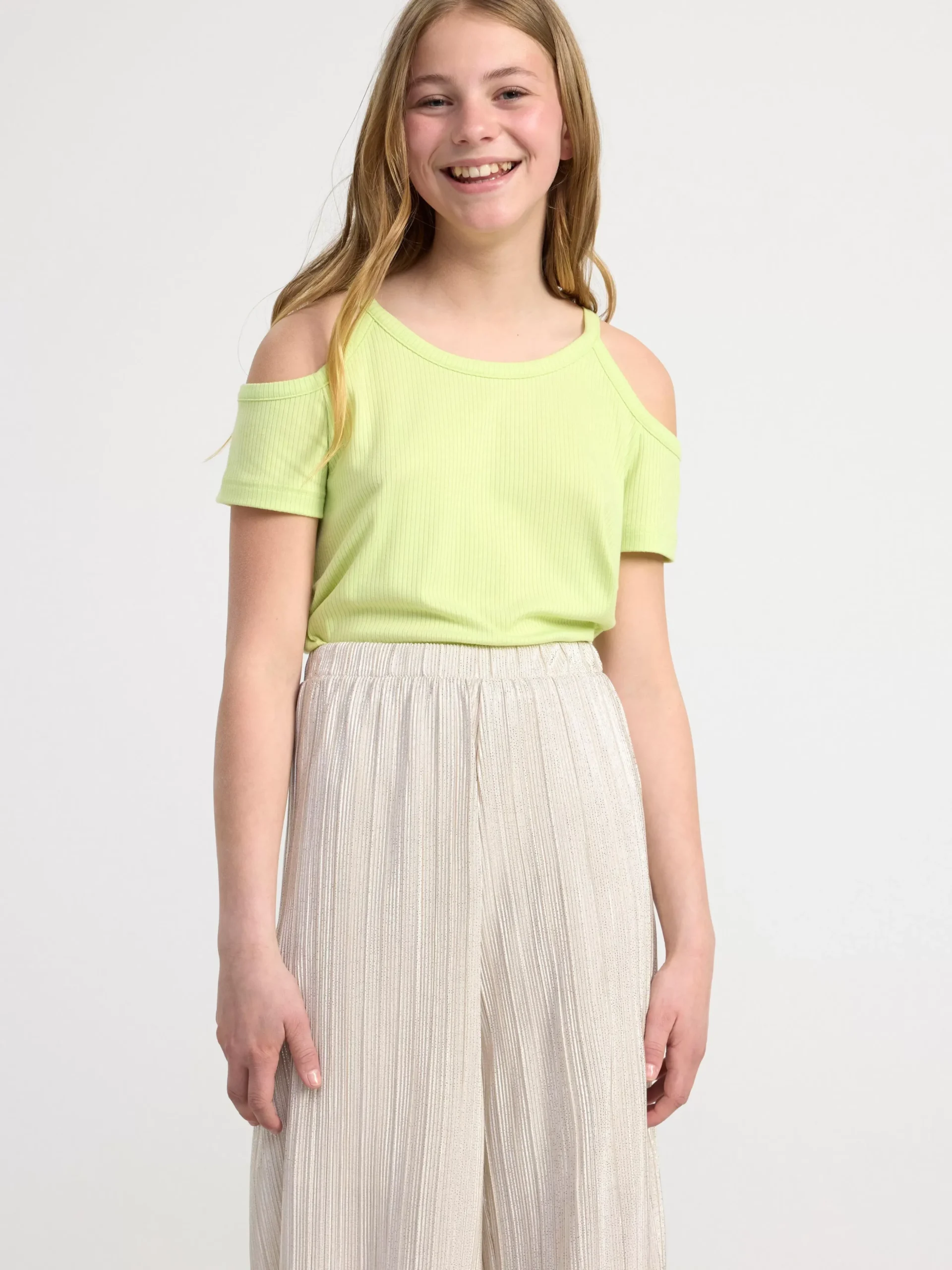 Toppar & T-Shirts>Lindex Lost Sittande Topp Med Bara Axlar Light Green