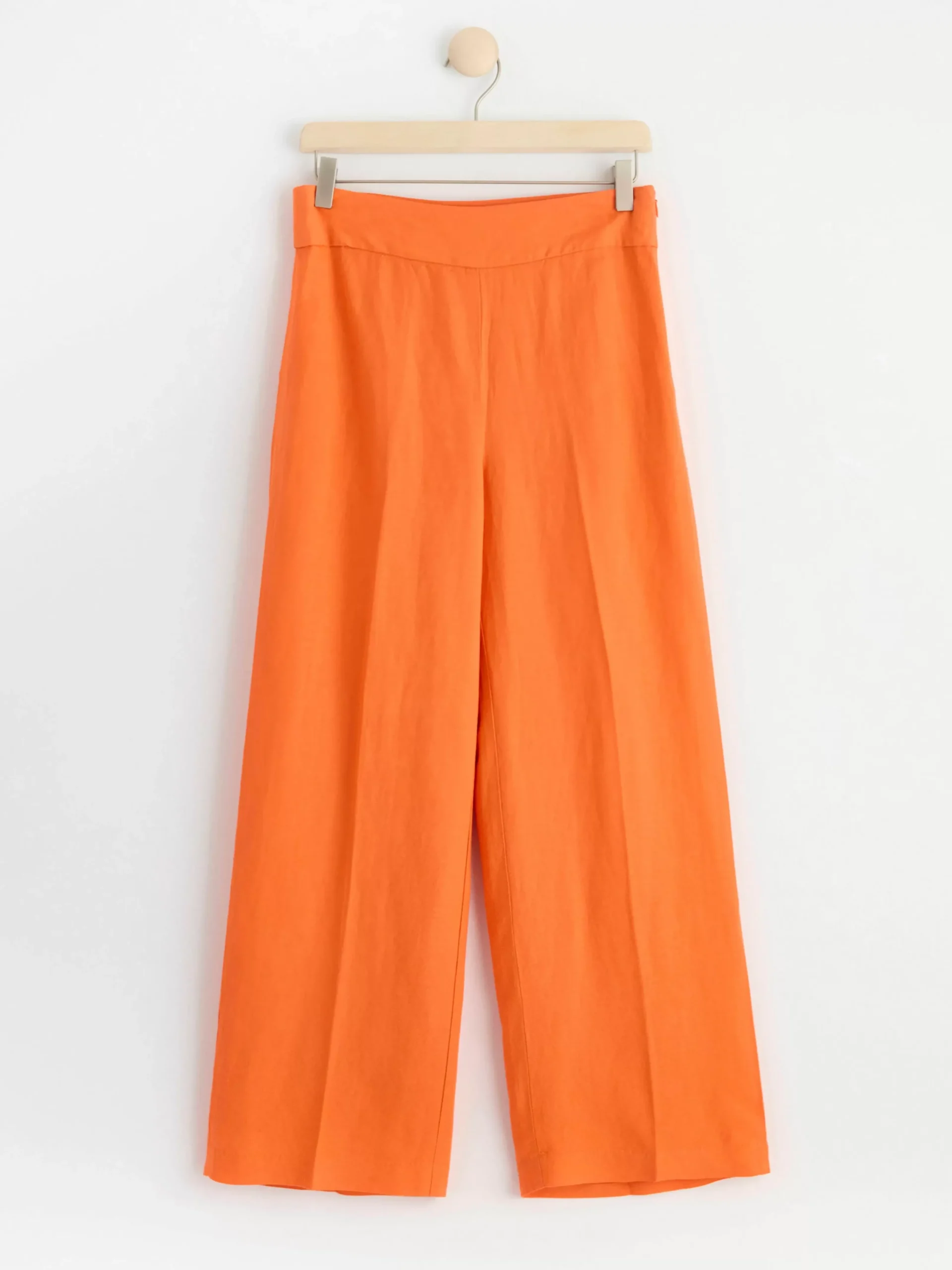 Byxor>Lindex Lykke Byxa Med Hog Midja I Linneblandning Orange