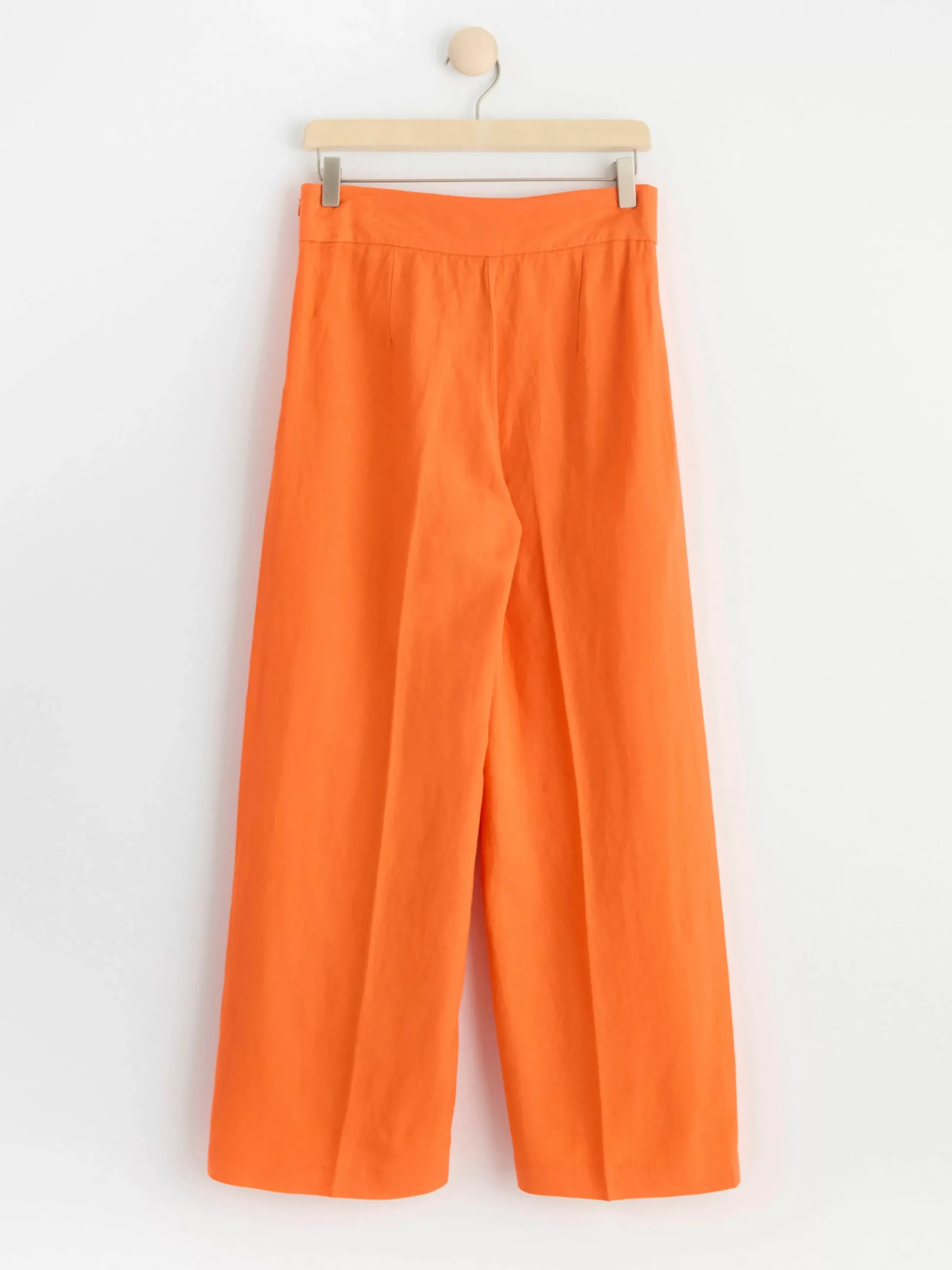 Byxor>Lindex Lykke Byxa Med Hog Midja I Linneblandning Orange