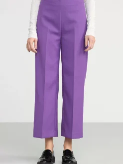 Byxor>Lindex Lykke Vid Byxa Med Hog Midja Lilac