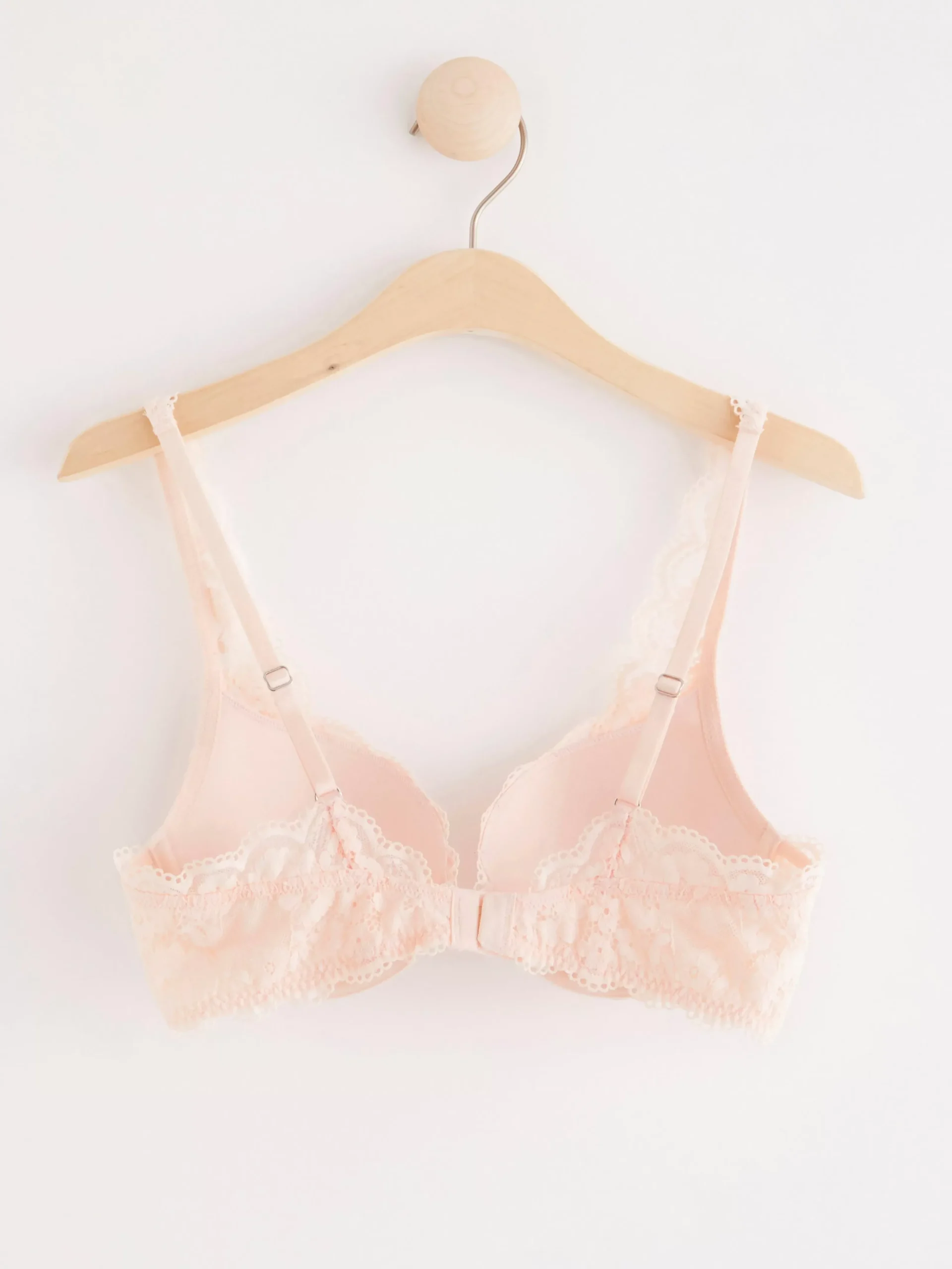 Bh>Lindex Malva Push-Up Bh Med Spets Lt Pink