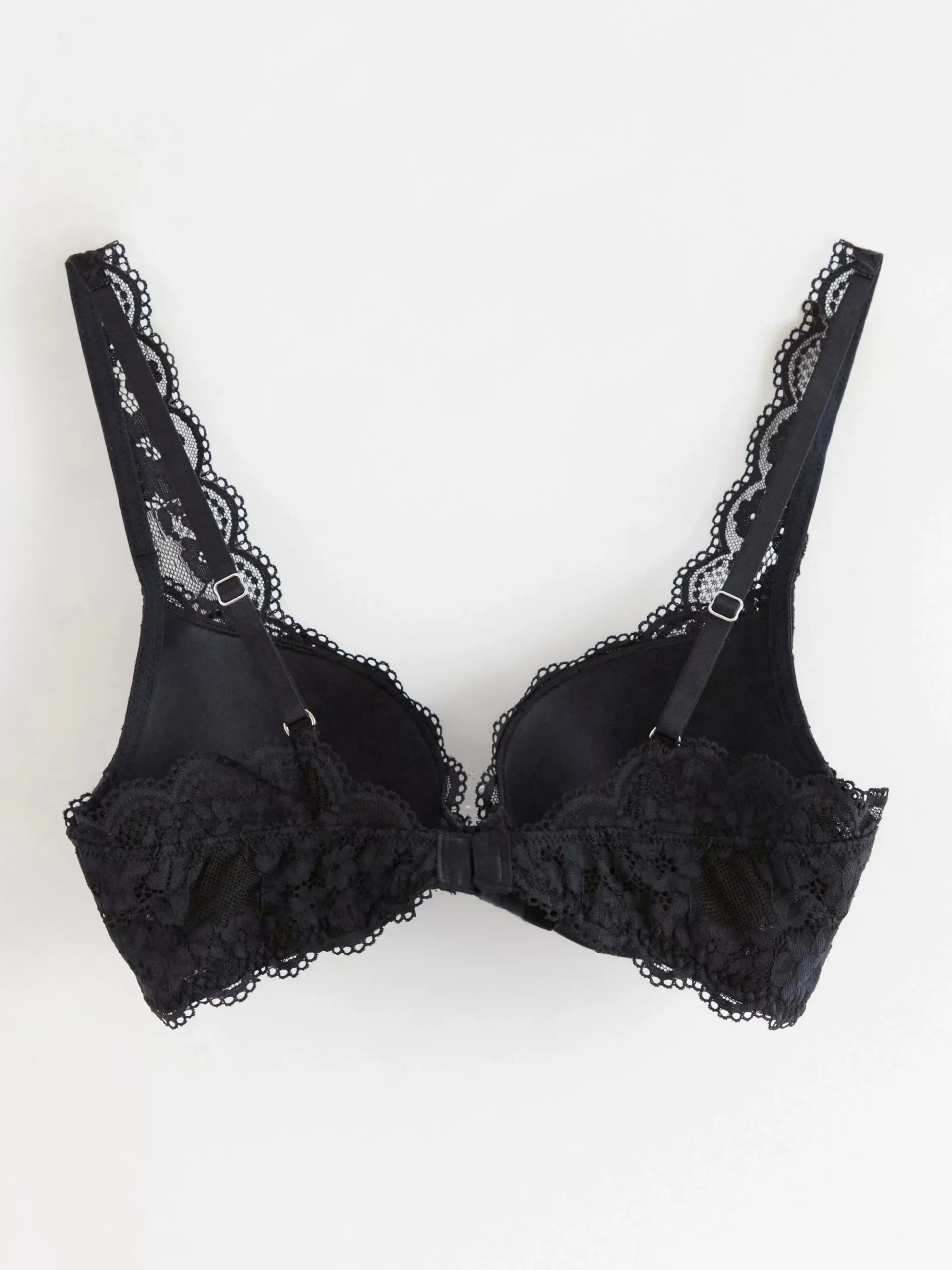 Bh>Lindex Malva Push-Up Bh Med Spets Black