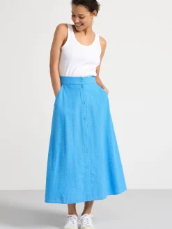 Kjolar>Lindex Midikjol I Backebolja Light Dusty Blue