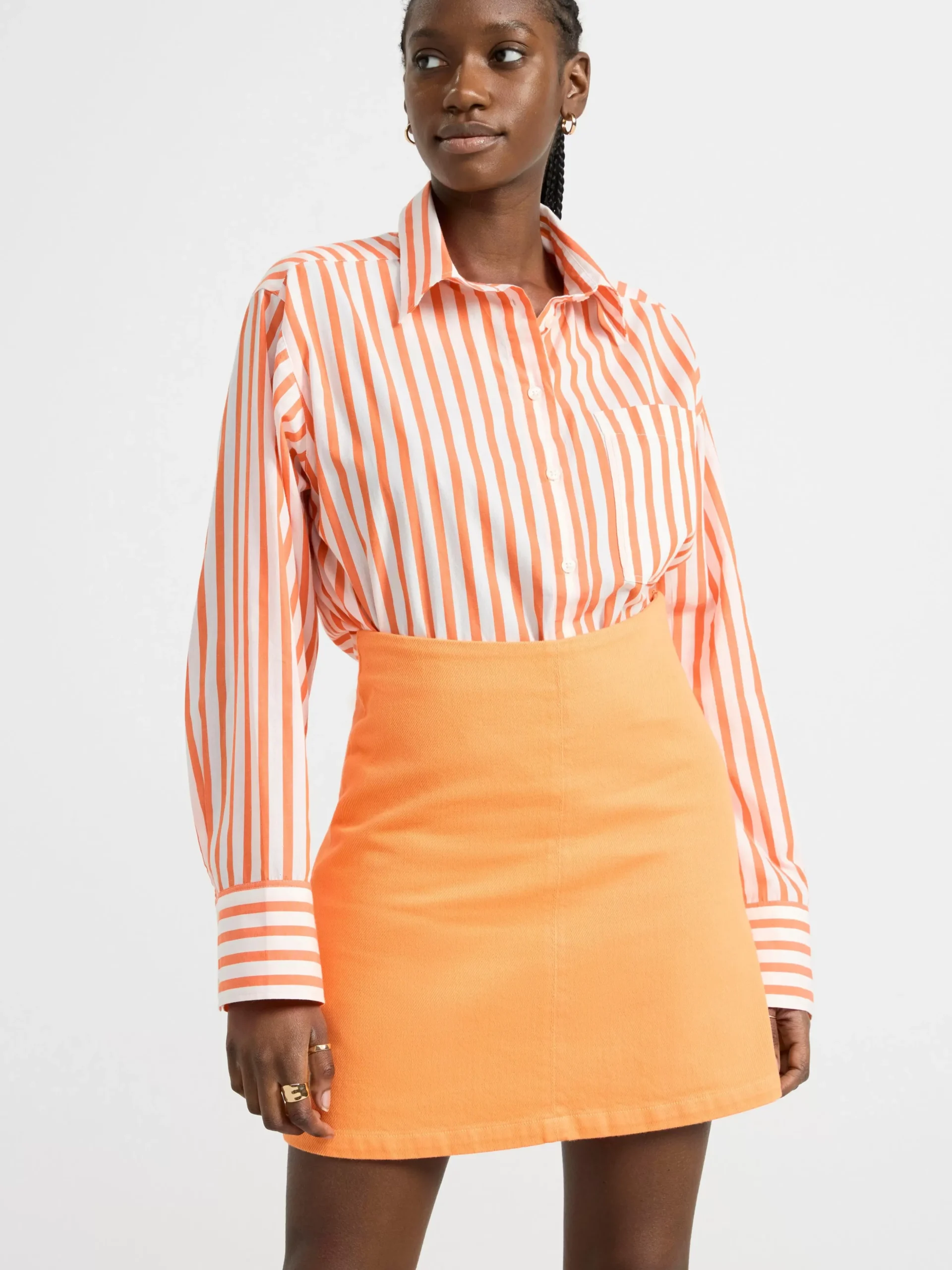 Kjolar>Lindex Minikjol I Bomull Light Orange