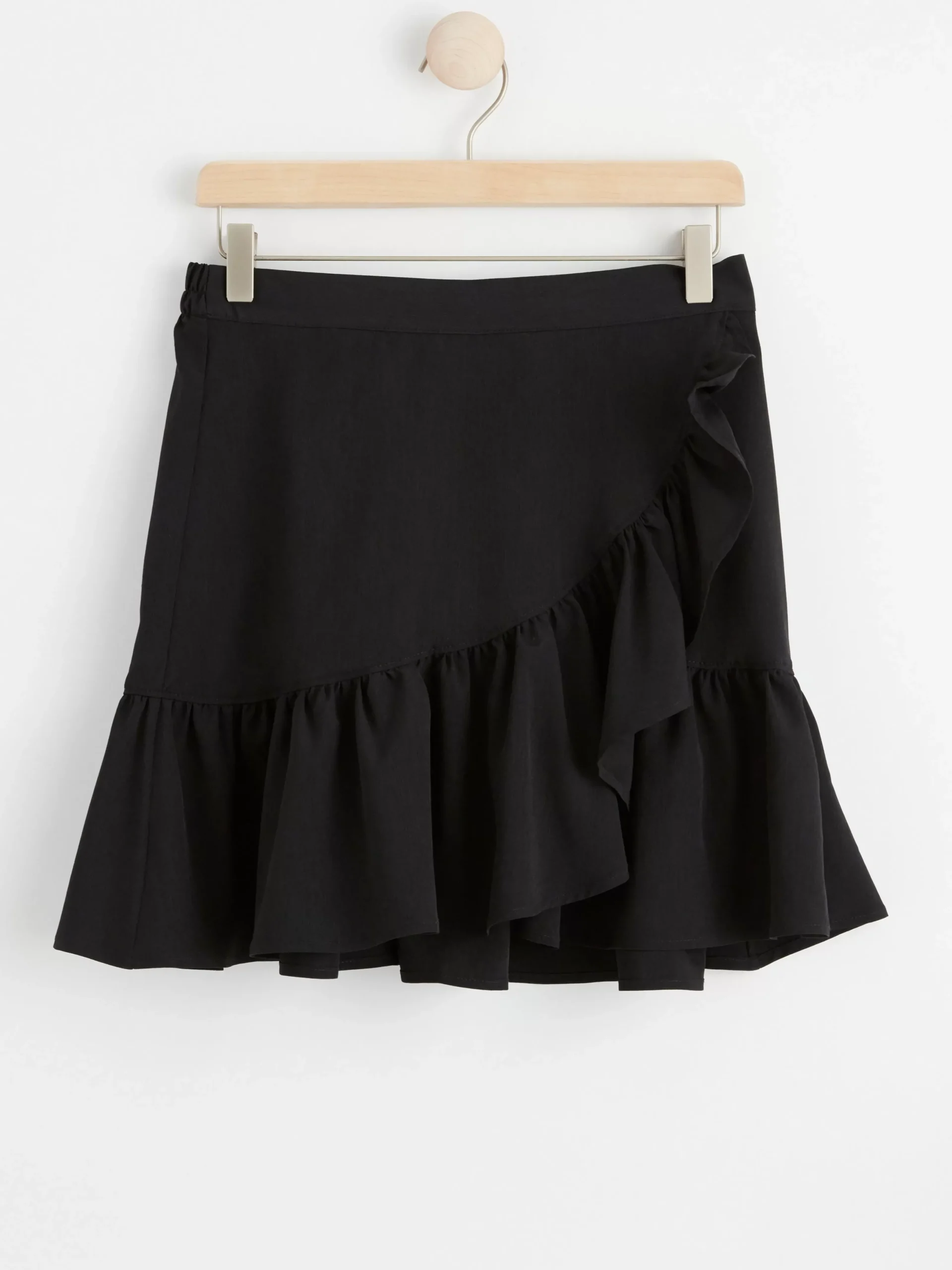 Kjolar>Lindex Minikjol Med Volanger Black
