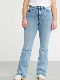 Jeans>Lindex Mira Curve Super Stretch Flared Jeans Light Denim