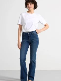 Jeans>Lindex Mira Curve Super Stretch Flared Jeans Denim Blue