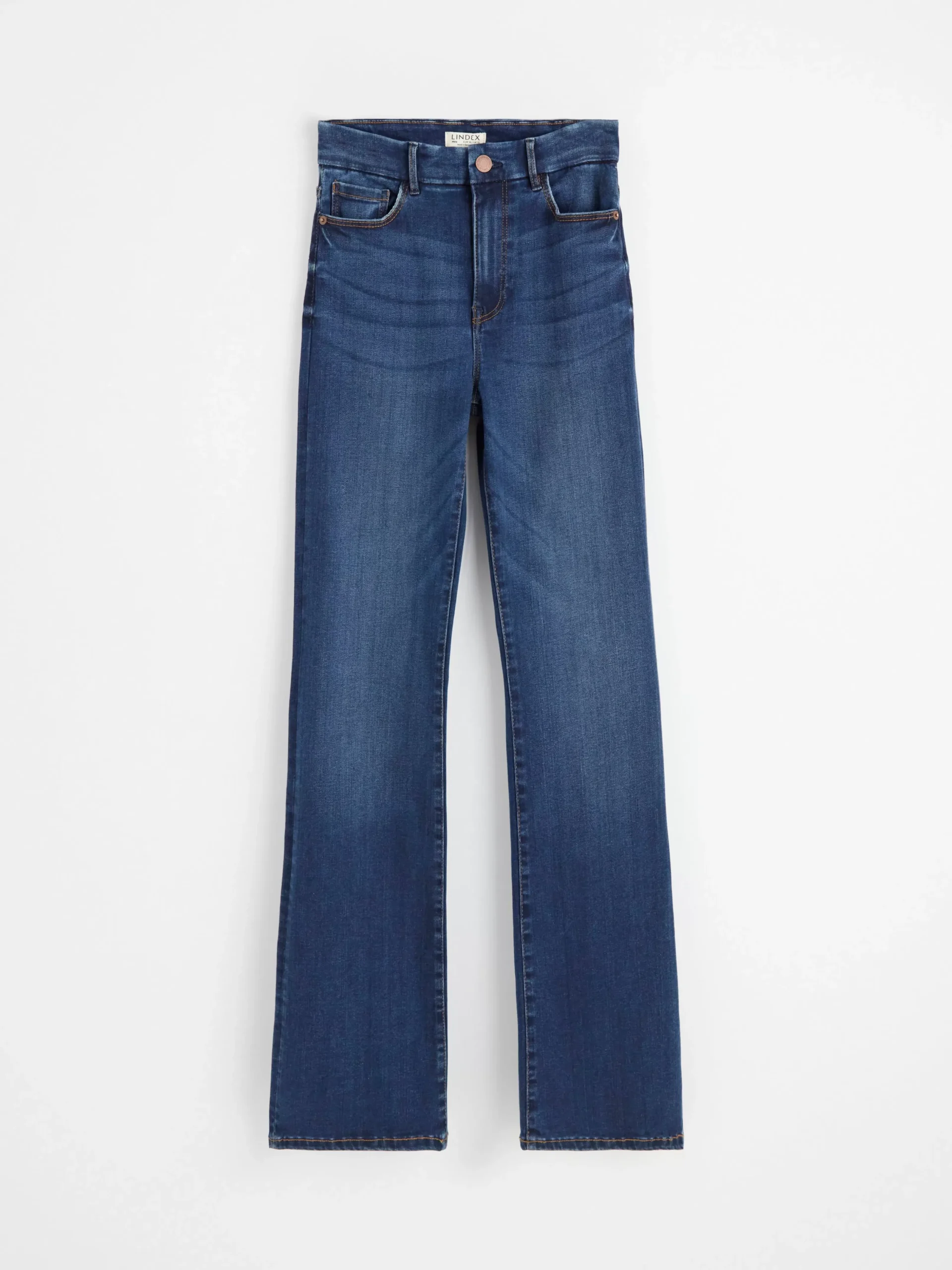 Jeans>Lindex Mira Curve Super Stretch Flared Jeans Denim Blue