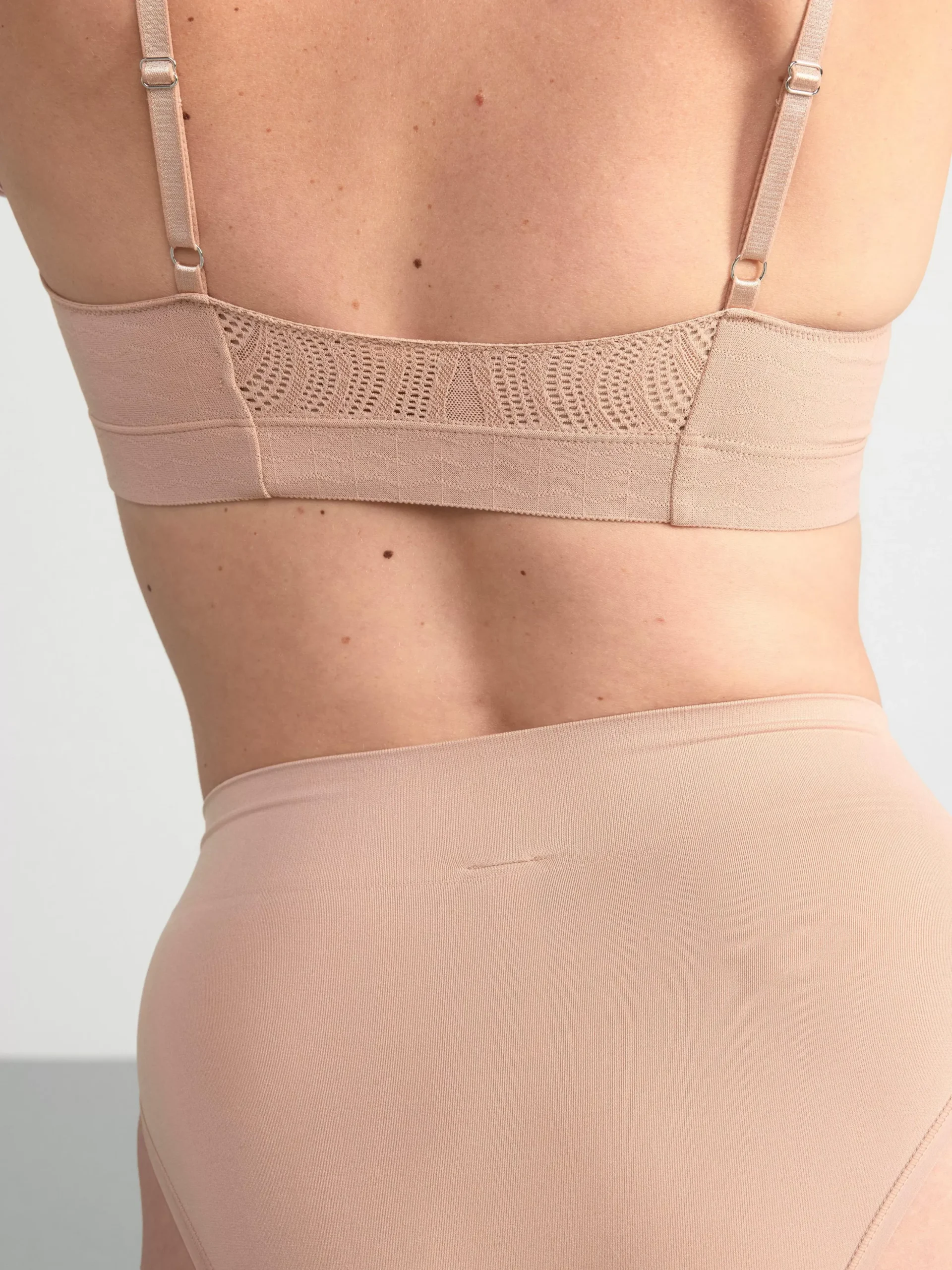 Bh>Lindex Mjuk Inntrix-Spetsbeha Utan Sommar Dusty Beige