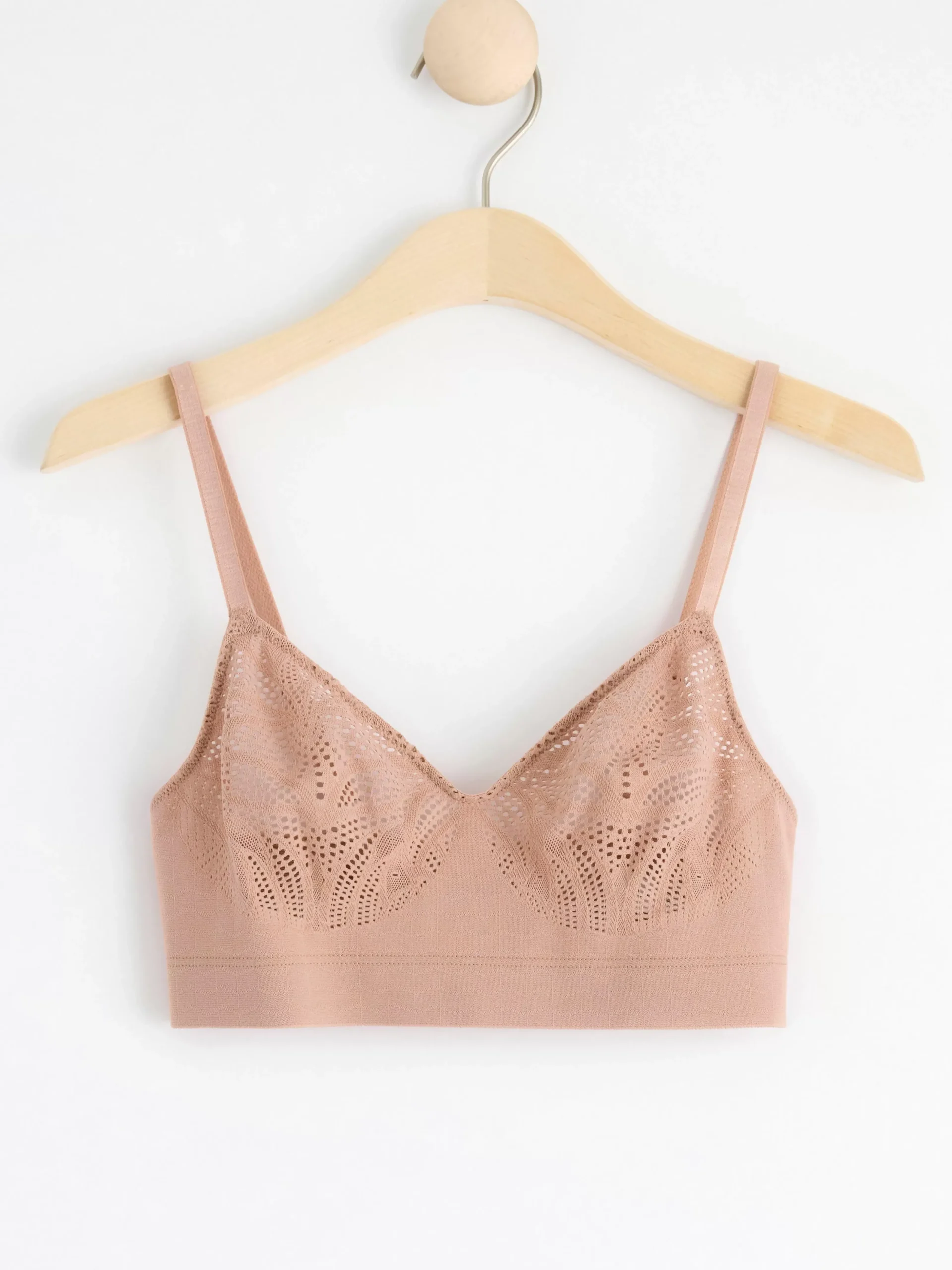 Bh>Lindex Mjuk Inntrix-Spetsbeha Utan Sommar Dusty Beige