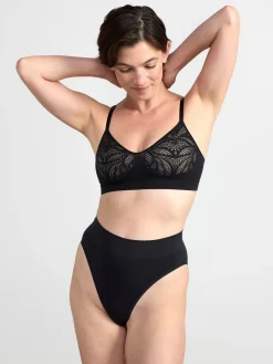 Bh>Lindex Mjuk Inntrix-Spetsbeha Utan Sommar Black