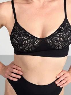 Bh>Lindex Mjuk Inntrix-Spetsbeha Utan Sommar Black
