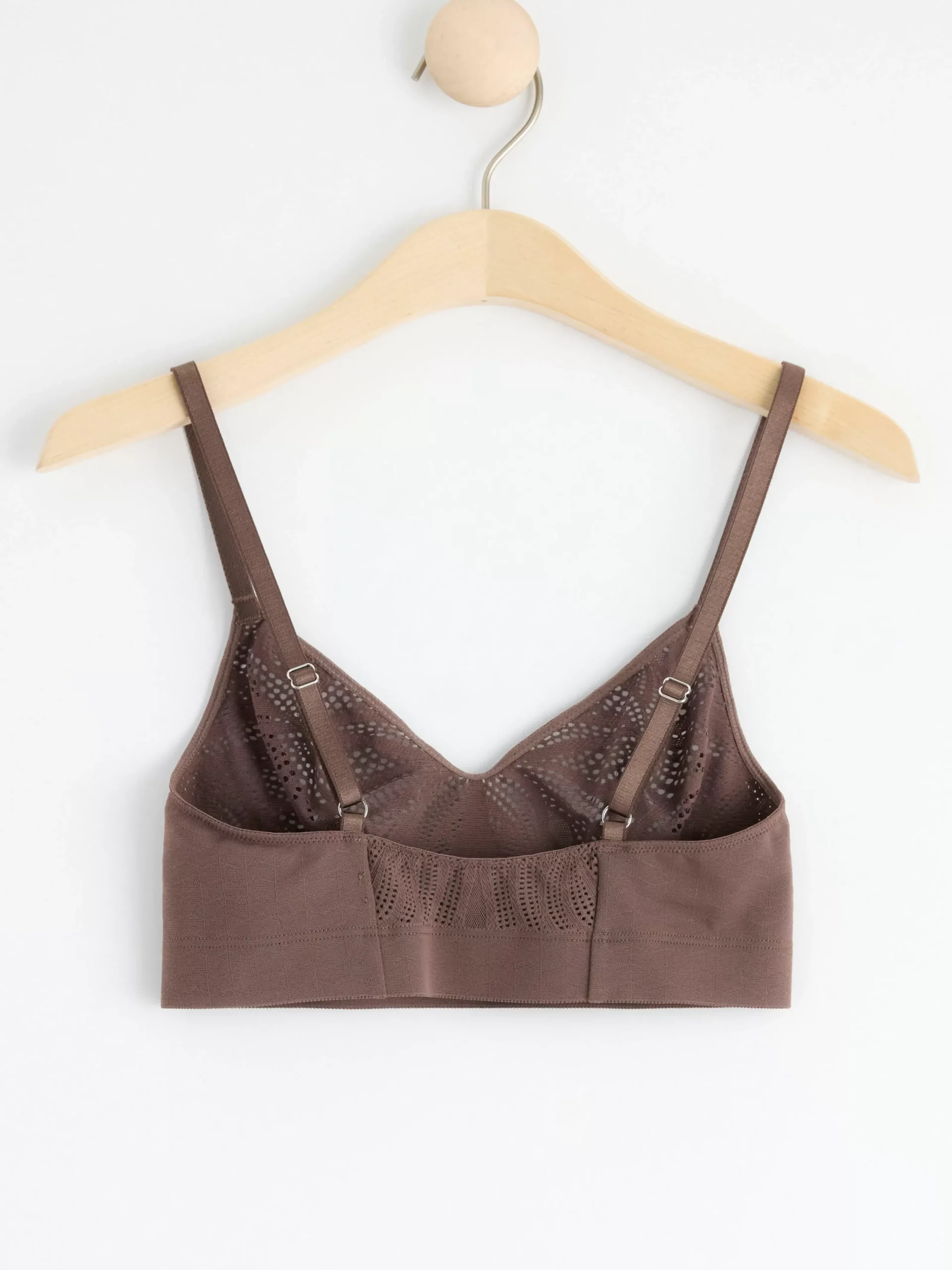 Bh>Lindex Mjuk Inntrix-Spetsbeha Utan Sommar Dark Dusty Brown