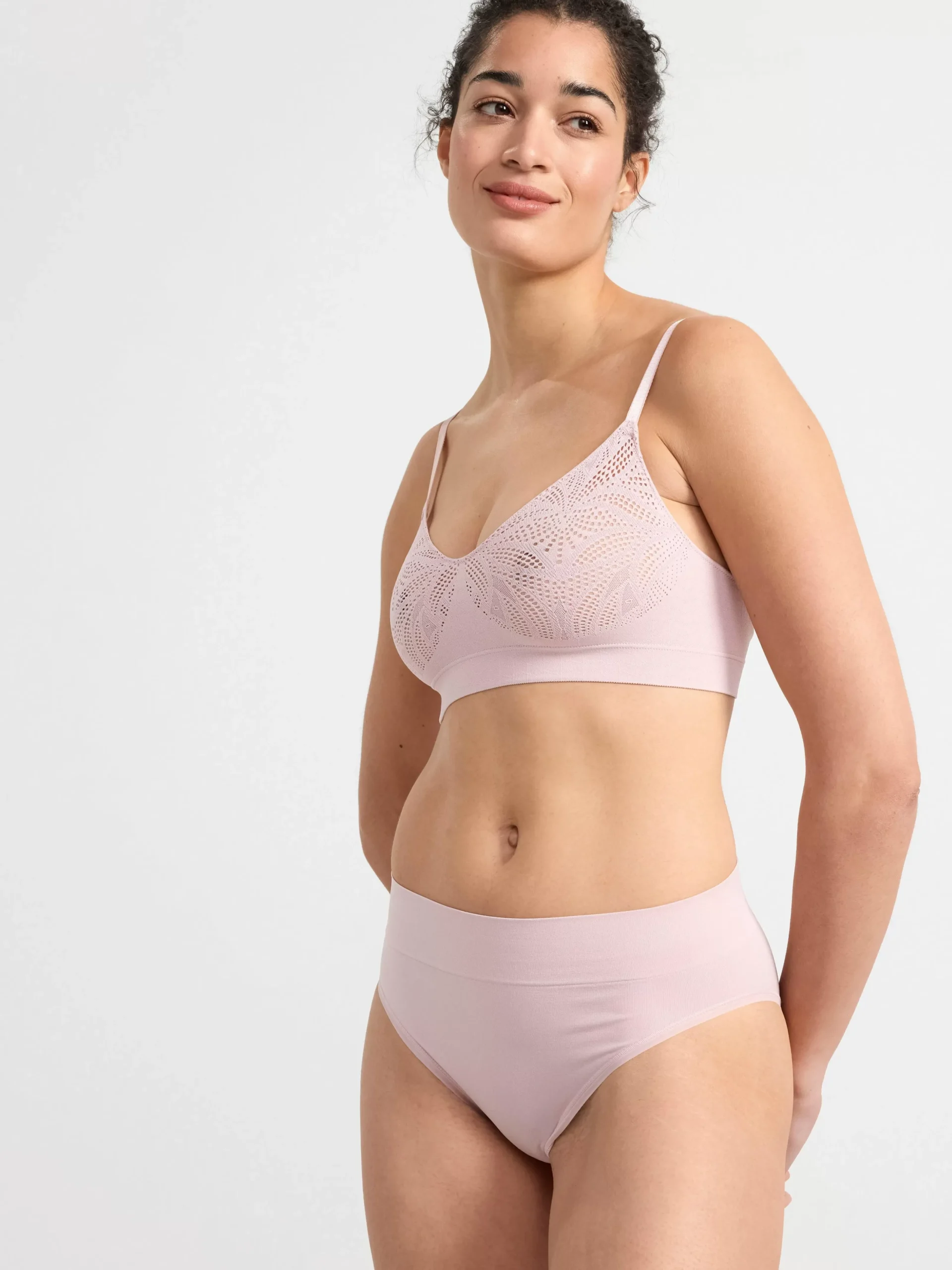 Bh>Lindex Mjuk Inntrix-Spetsbeha Utan Sommar Light Dusty Pink