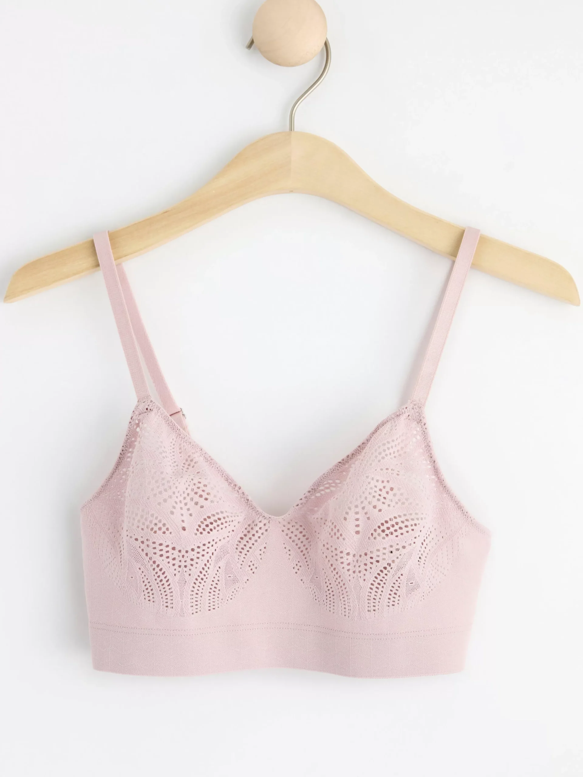 Bh>Lindex Mjuk Inntrix-Spetsbeha Utan Sommar Light Dusty Pink