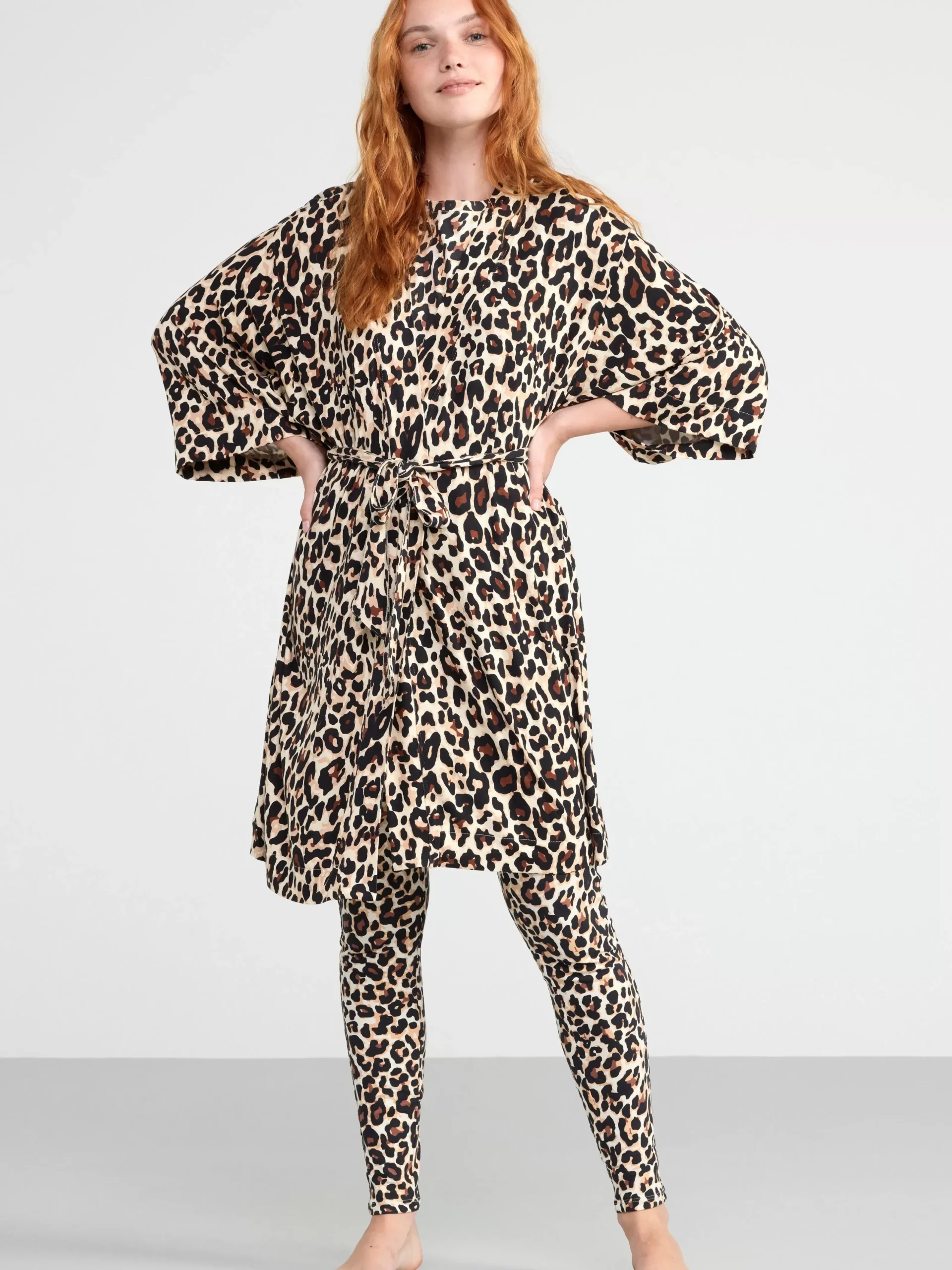Nattplagg>Lindex Mjuk Kimono I Trika Black