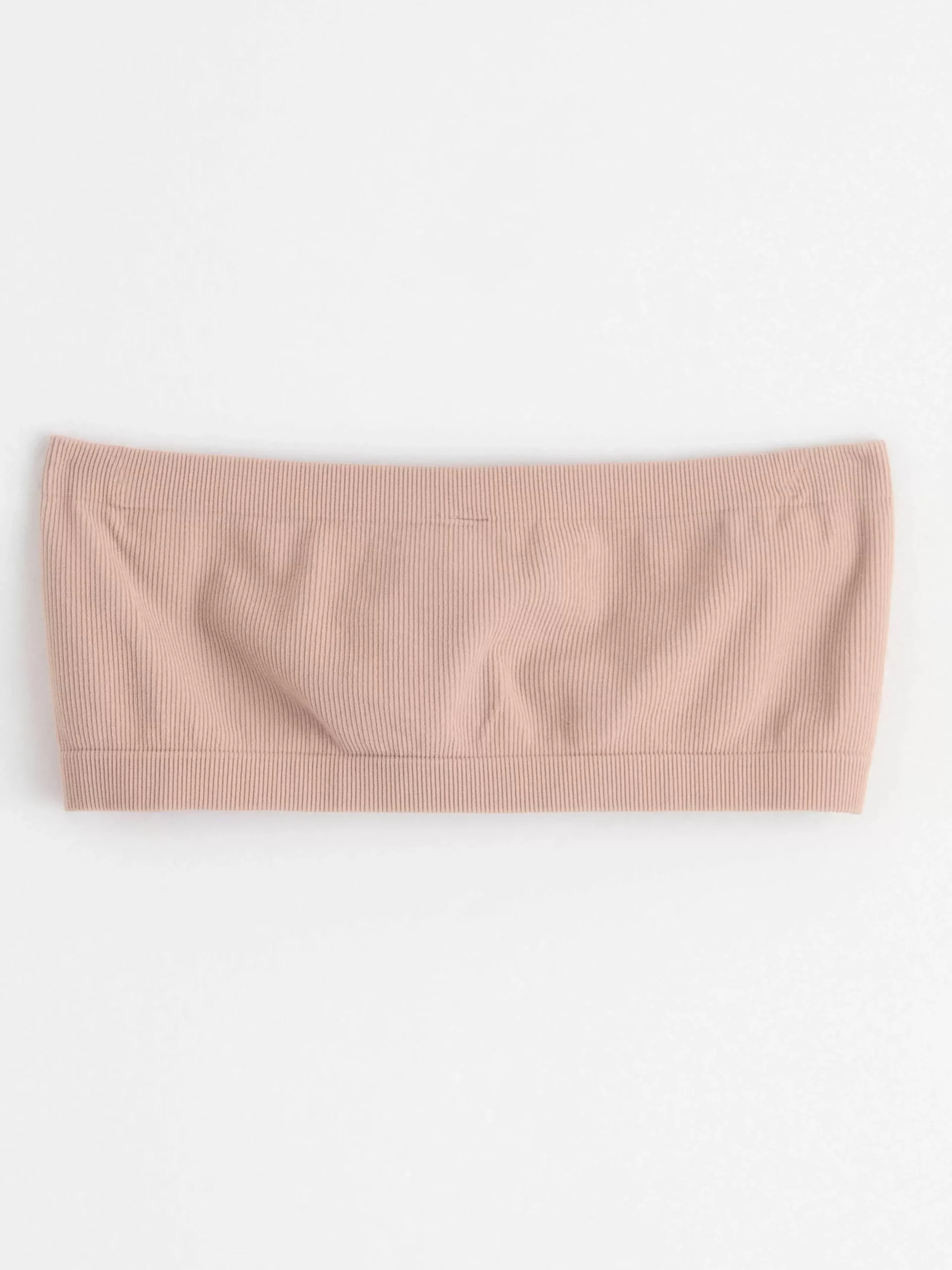 Bh>Lindex Mjuk Seamless Ribbad Bandeau Bh Light Dusty Pink