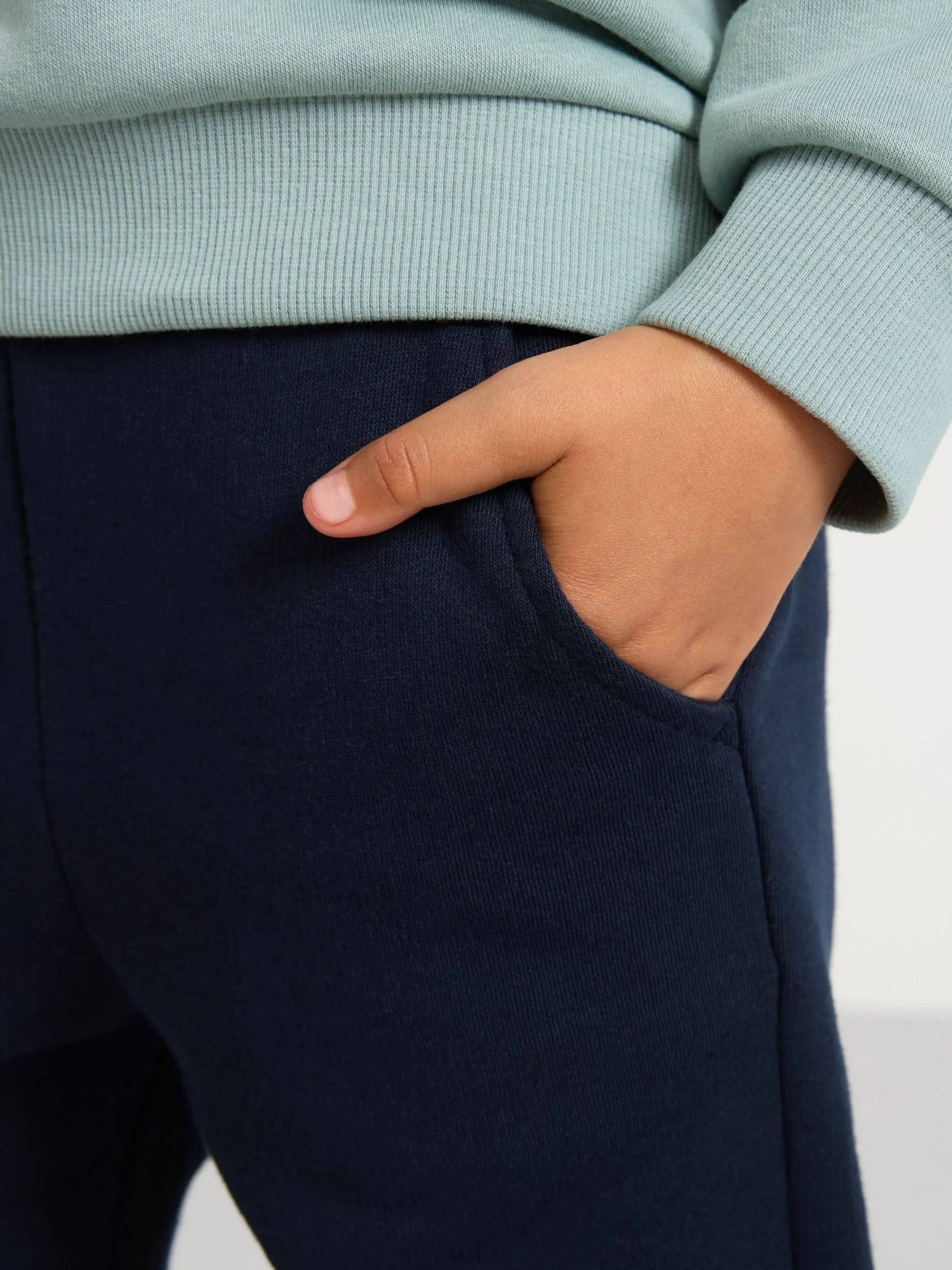 Byxor & Leggings>Lindex Mjukisbyxor Med Borstad Insida Dark Navy