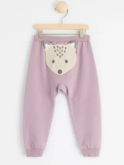 Byxor & Leggings>Lindex Mjukisbyxor Med Borstad Insida Och Applikation Baktill Light Dusty Lilac