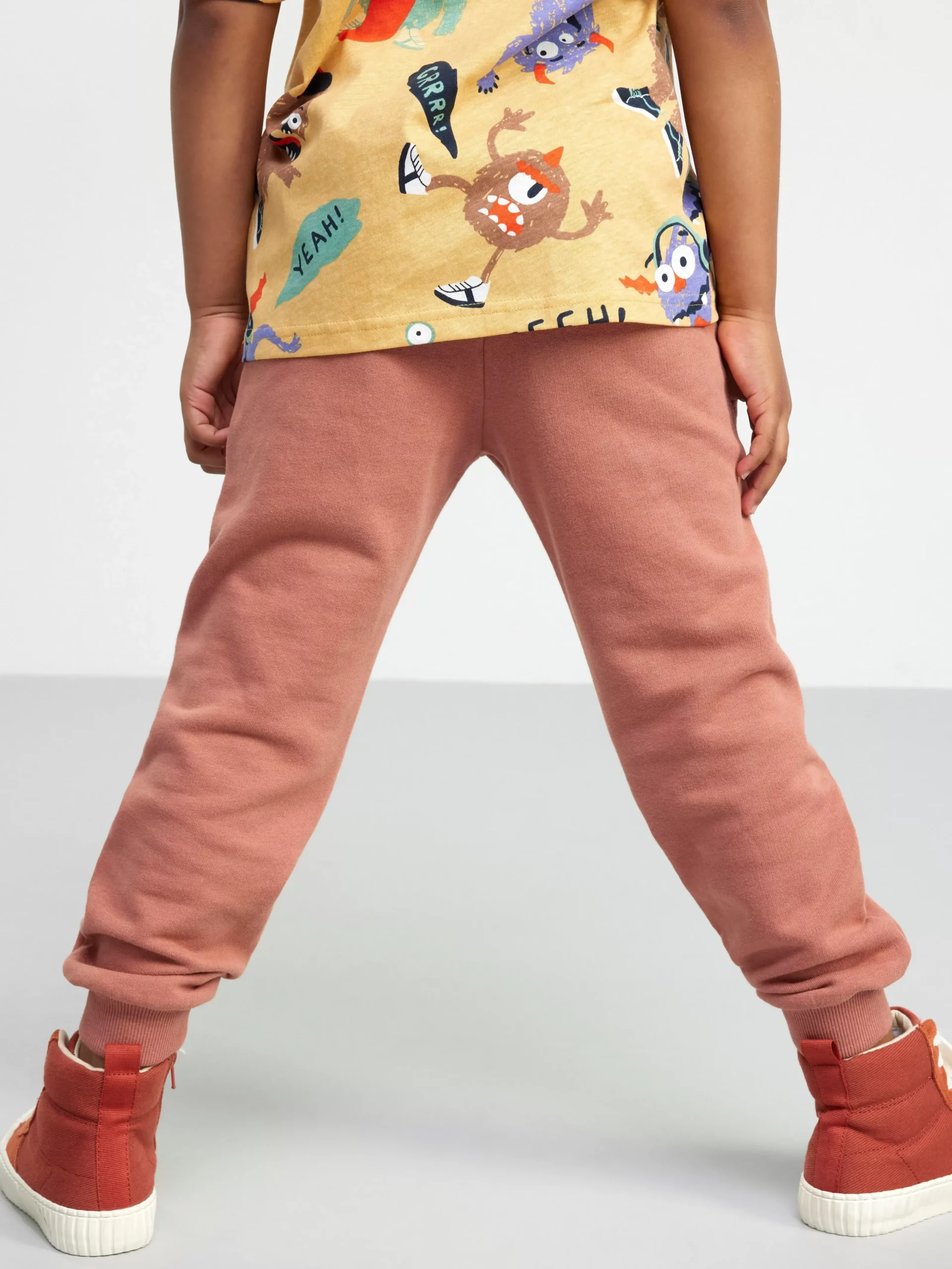 Byxor & Leggings>Lindex Mjukisbyxor Med Forstarkt Kna Dark Dusty Pink