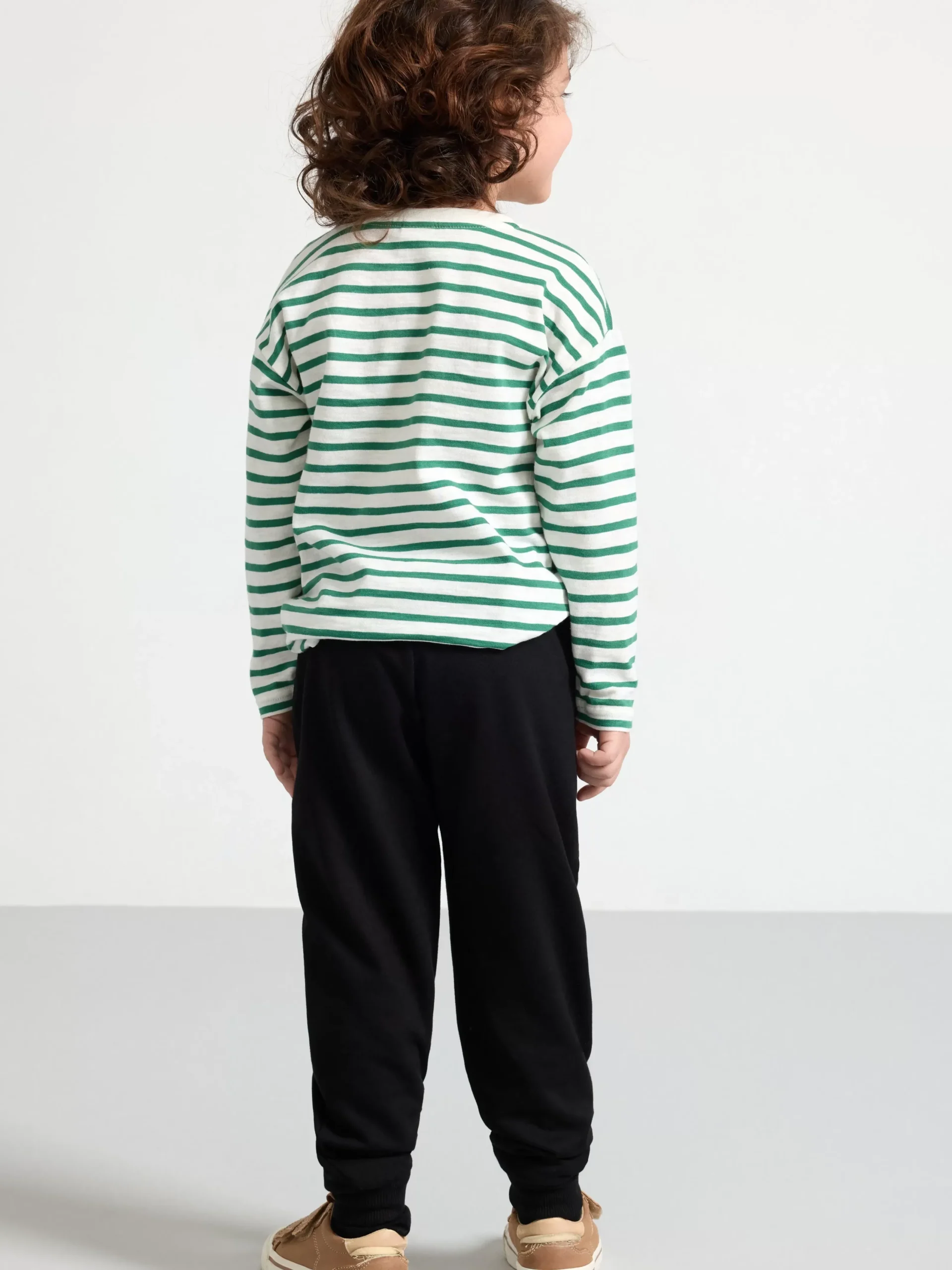 Byxor & Leggings>Lindex Mjukisbyxor Med Forstarkta Knan Black