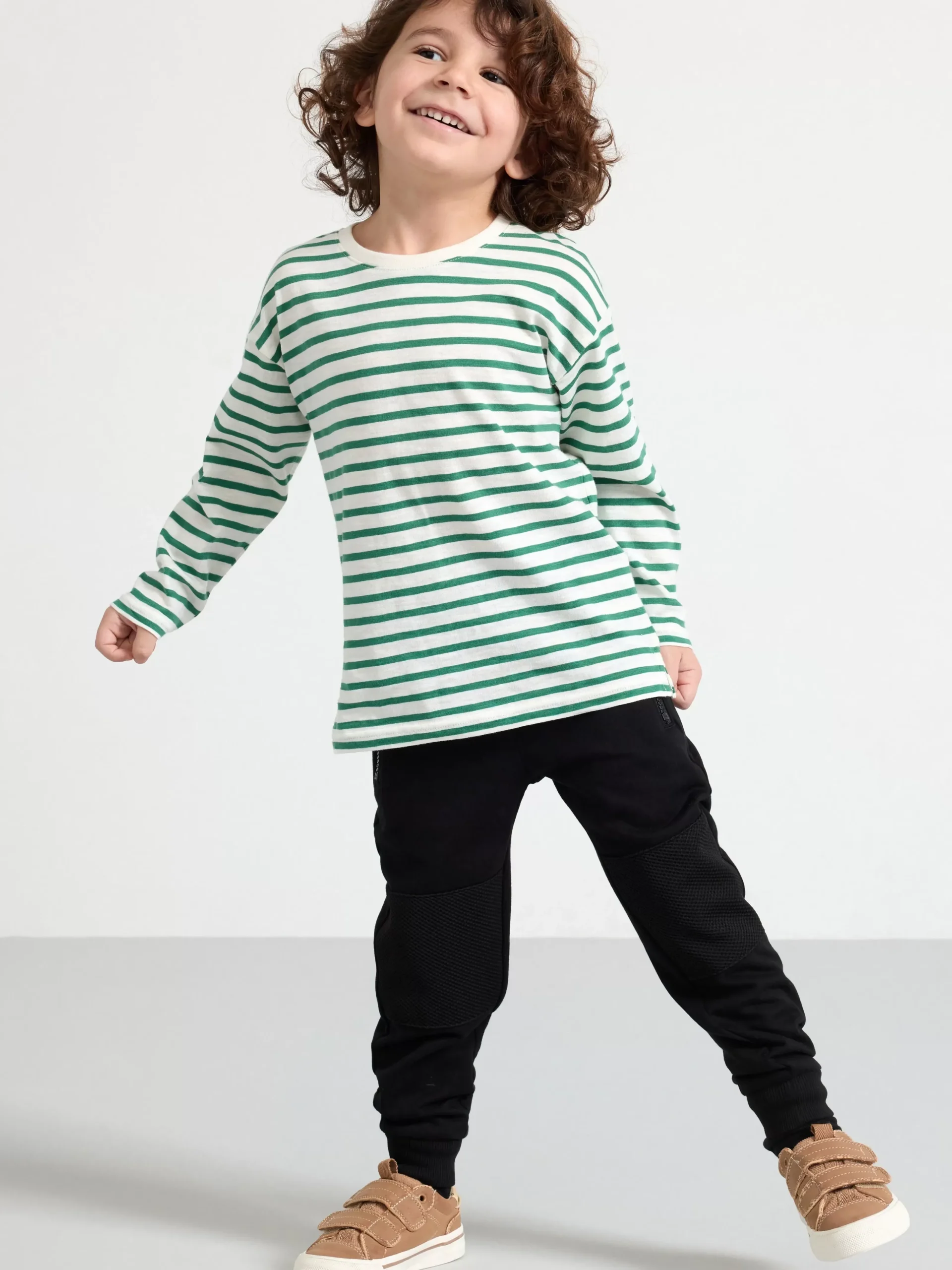 Byxor & Leggings>Lindex Mjukisbyxor Med Forstarkta Knan Black