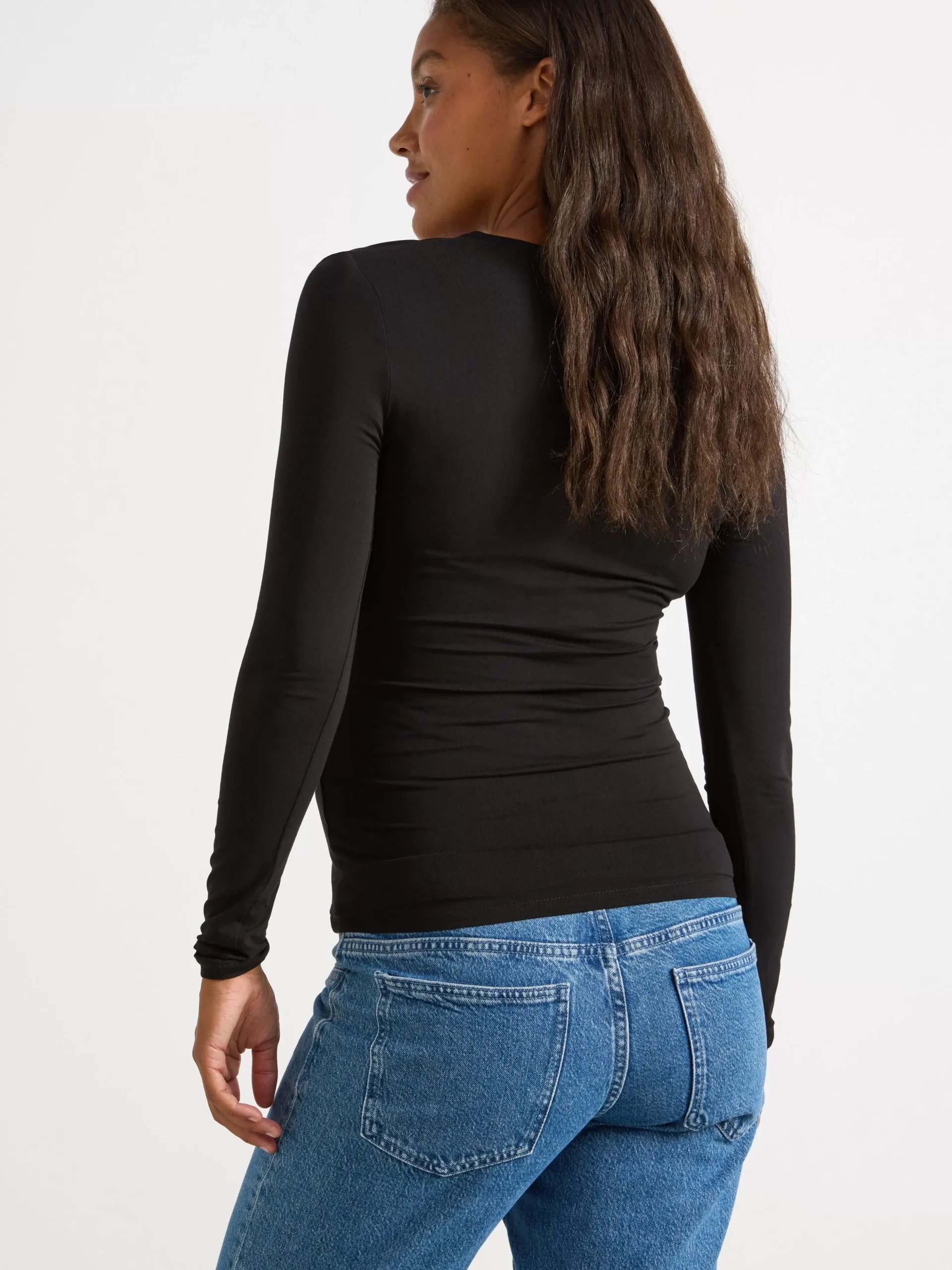 Toppar & T-Shirts>Lindex Mom Amningstopp I Omlottmodell Black