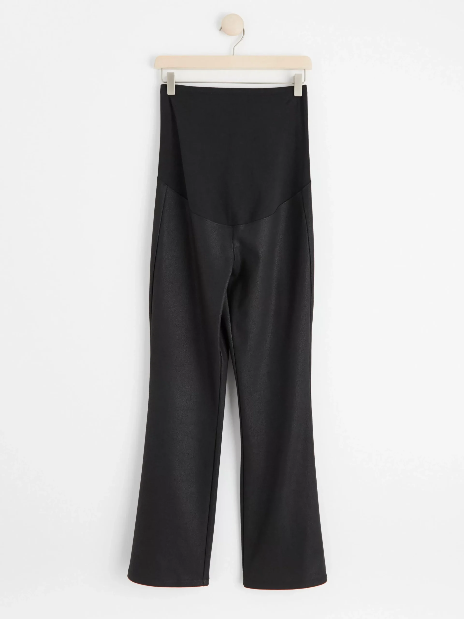 Byxor>Lindex Mom Belagd Trikabyxa Med Croppat Ben Black
