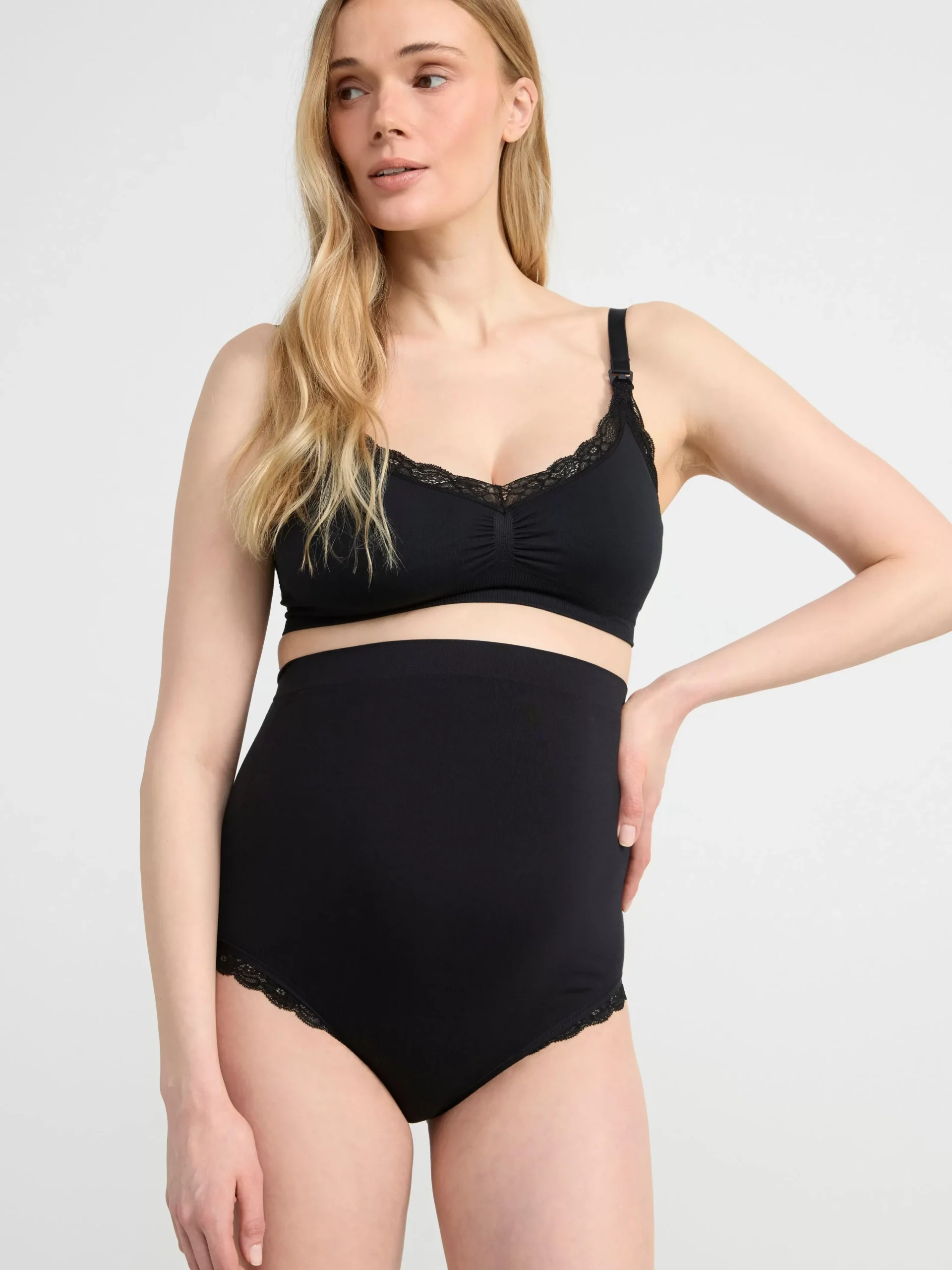 Mammaunderkläder>Lindex Mom High Waist Trosa Black
