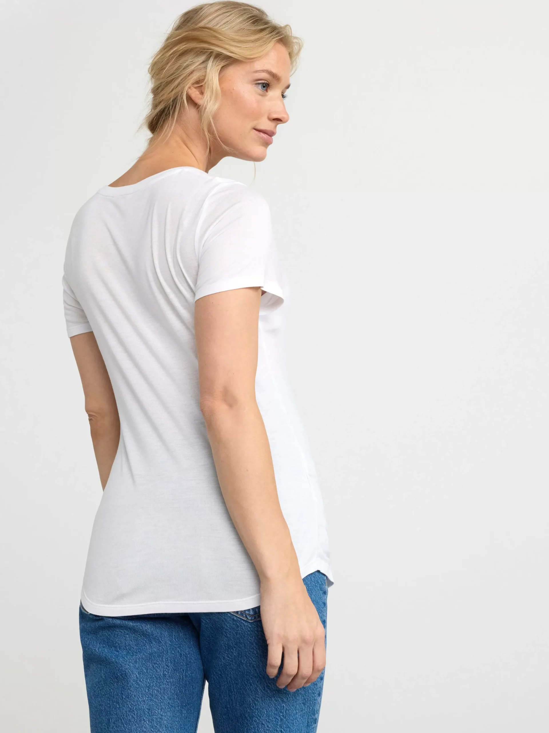 Toppar & T-Shirts>Lindex Mom Kortarmad T-Shirt White