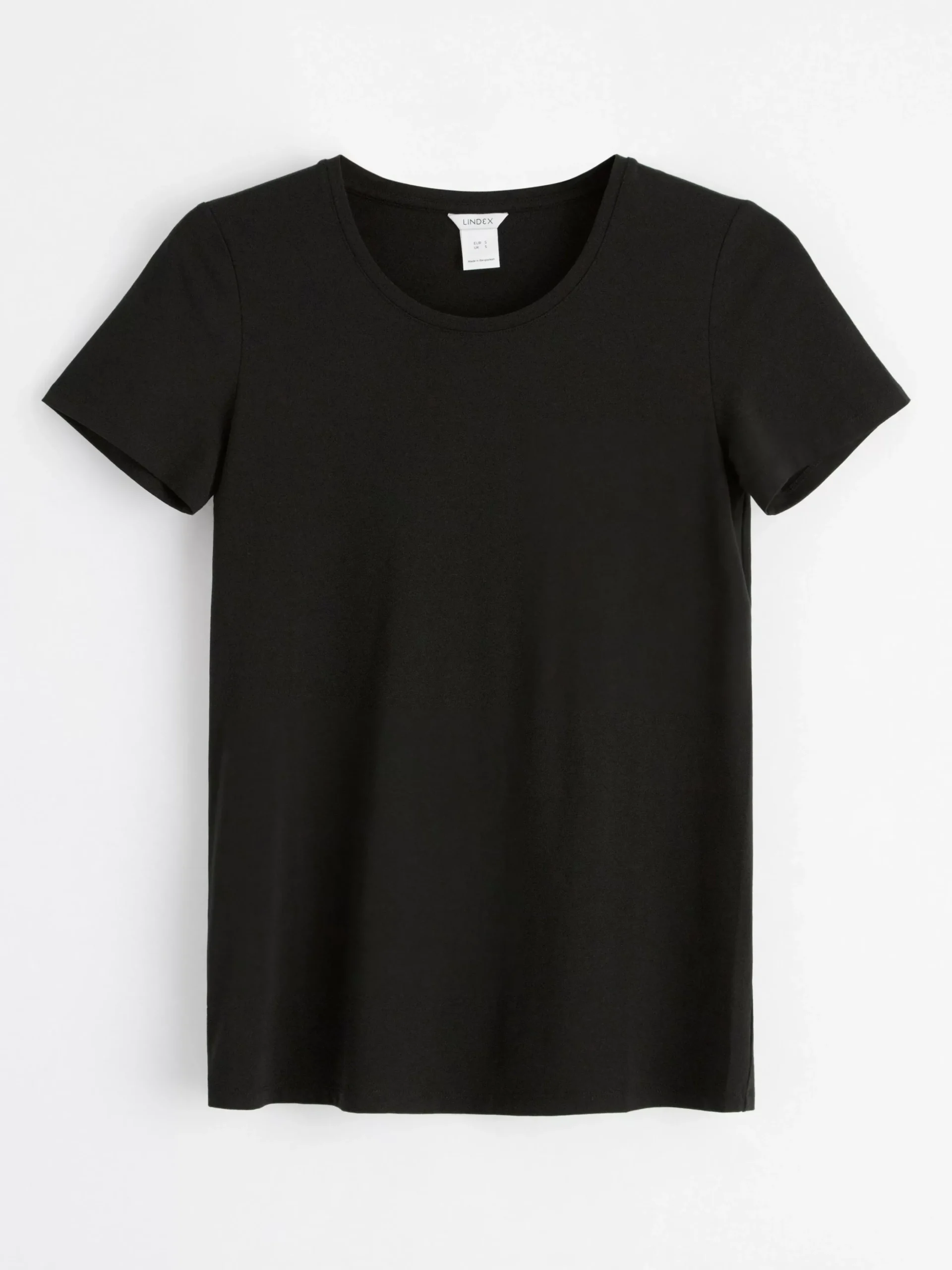 Toppar & T-Shirts>Lindex Mom Kortarmad T-Shirt I Bomull Black
