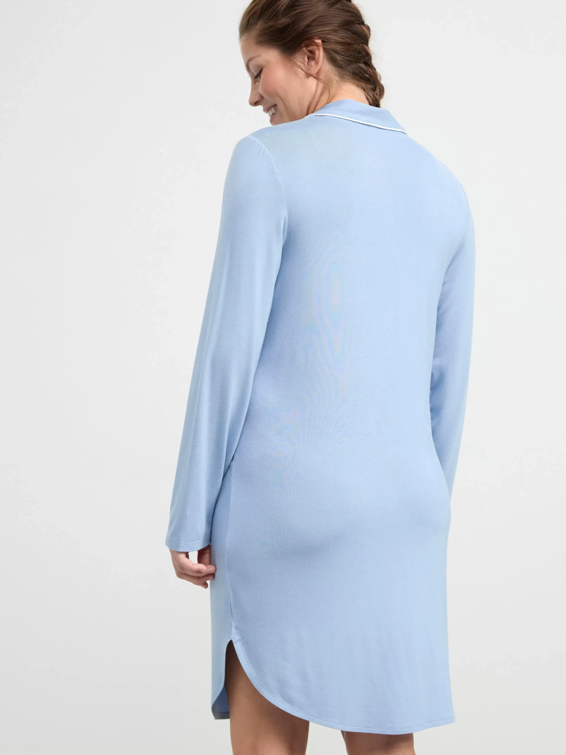 Nattplagg>Lindex Mom Lang Nattskjorta Light Blue