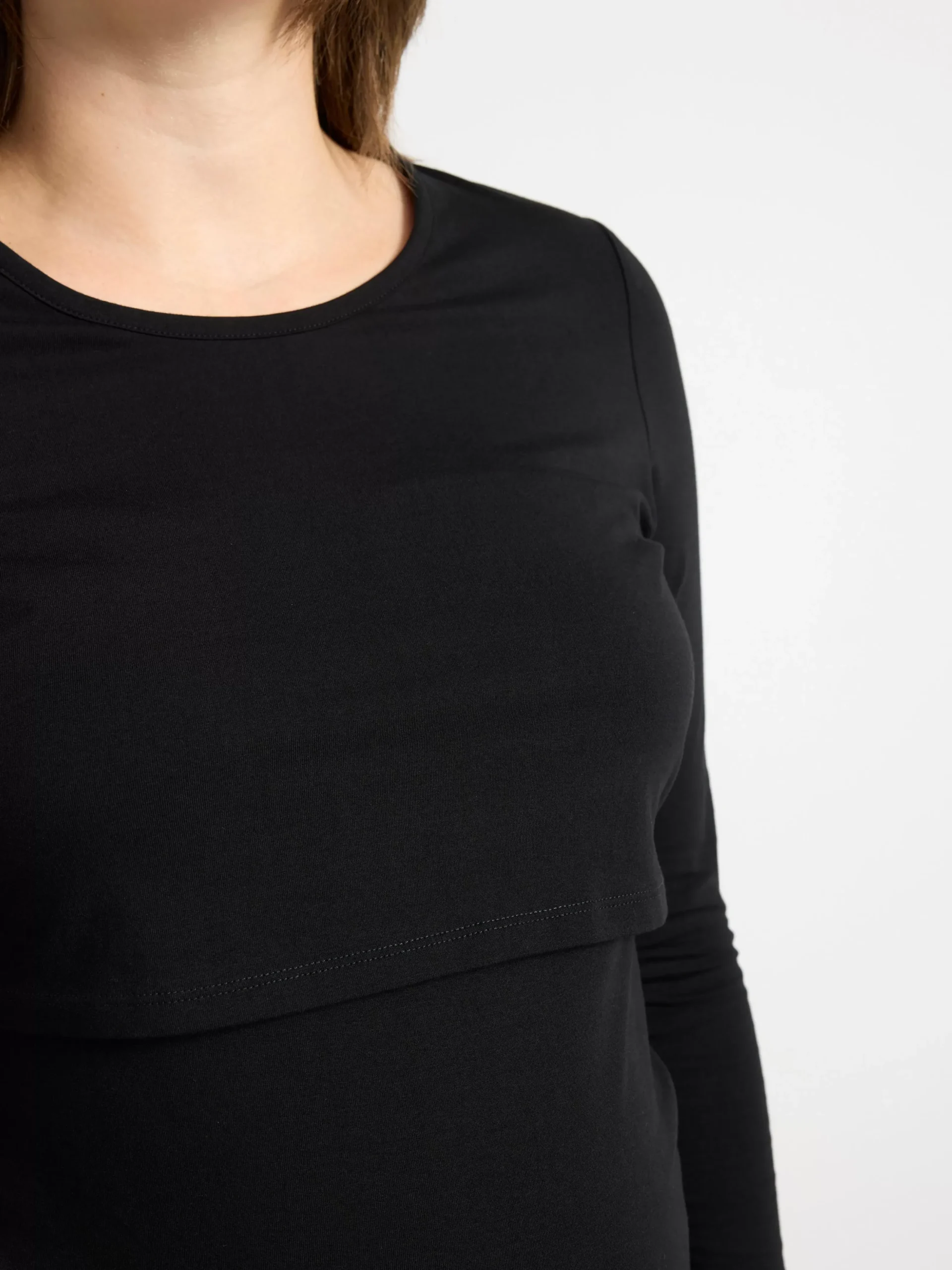 Toppar & T-Shirts>Lindex Mom Langarmad Amningstopp Black