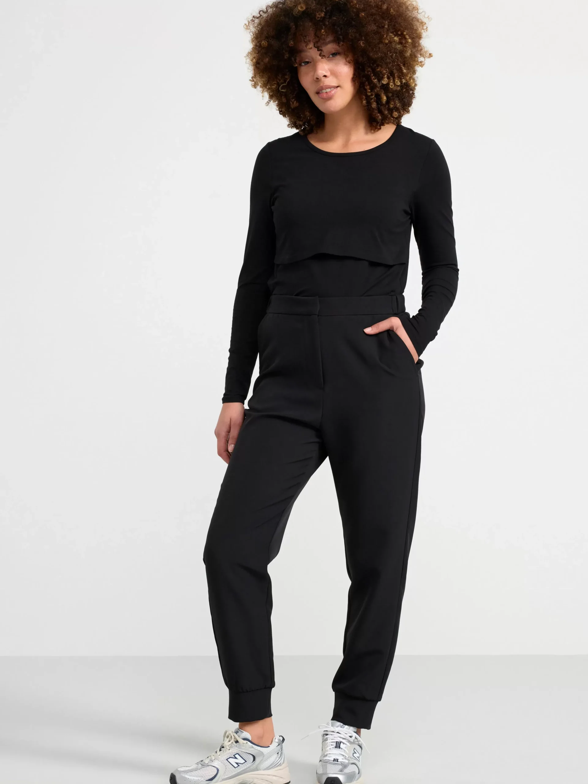 Toppar & T-Shirts>Lindex Mom Langarmad Amningstopp Black