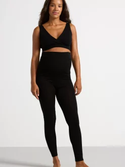 Ullunderställ>Lindex Mom Leggings I Merinoull Black