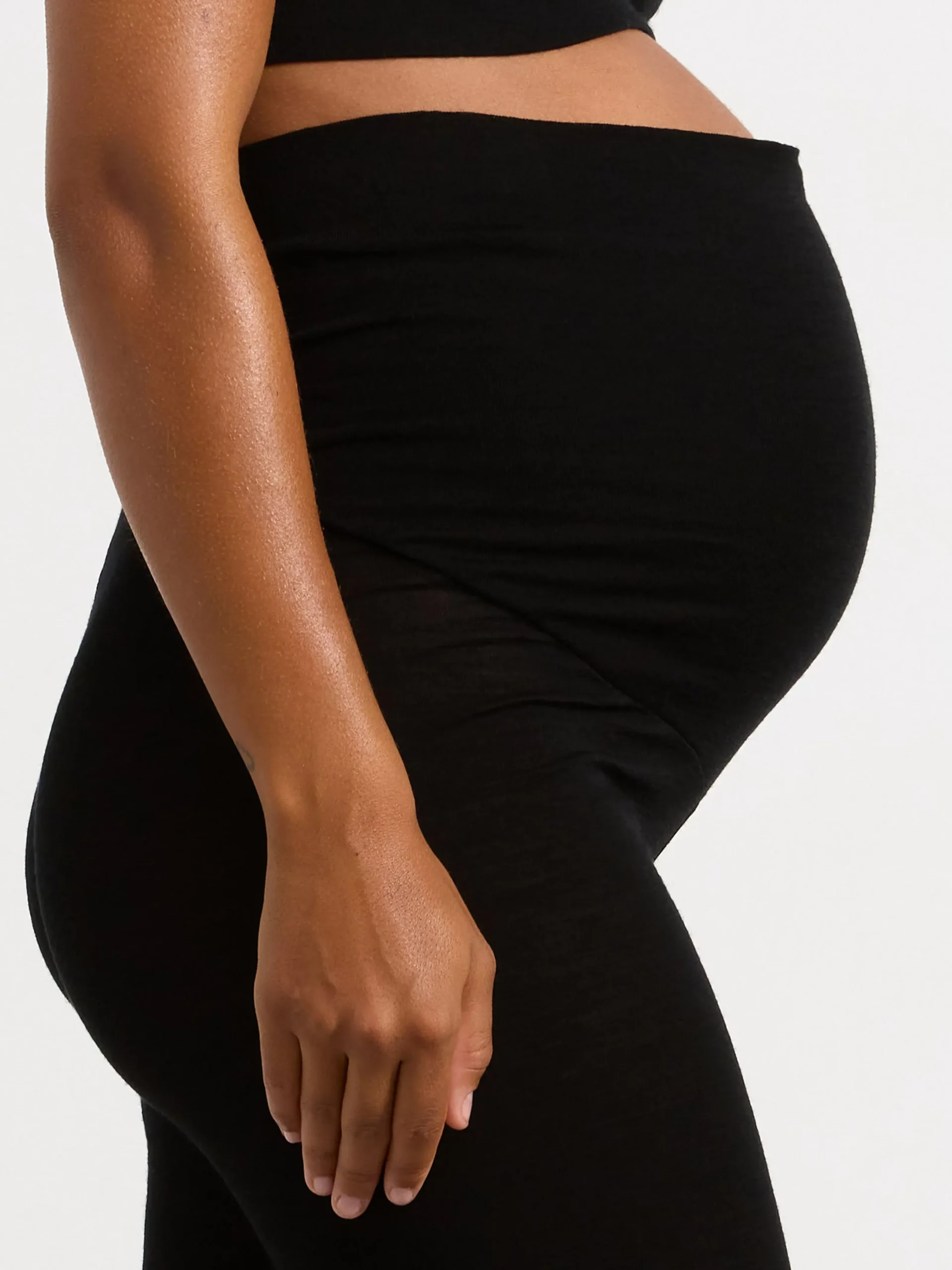 Ullunderställ>Lindex Mom Leggings I Merinoull Black