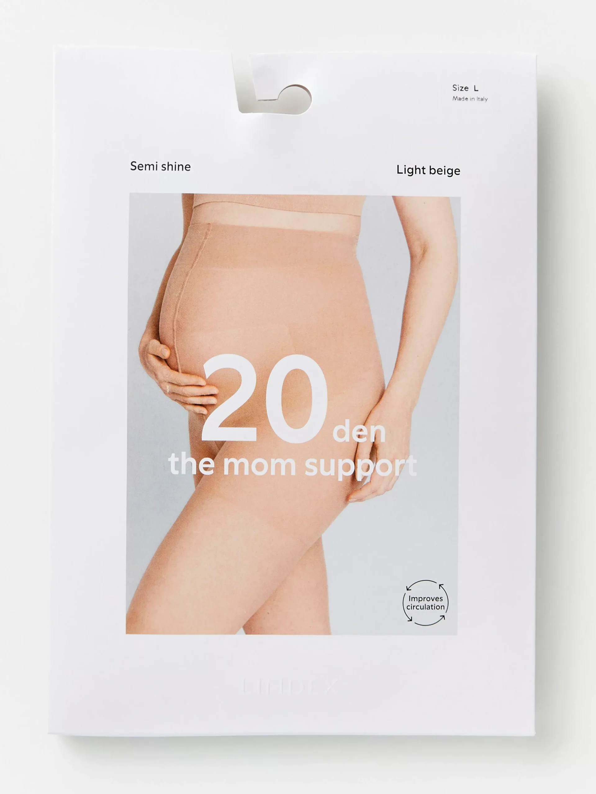 Mammaunderkläder>Lindex Mom Medium Support Semi Shine Strumpbyxor 20 Denier Light Beige