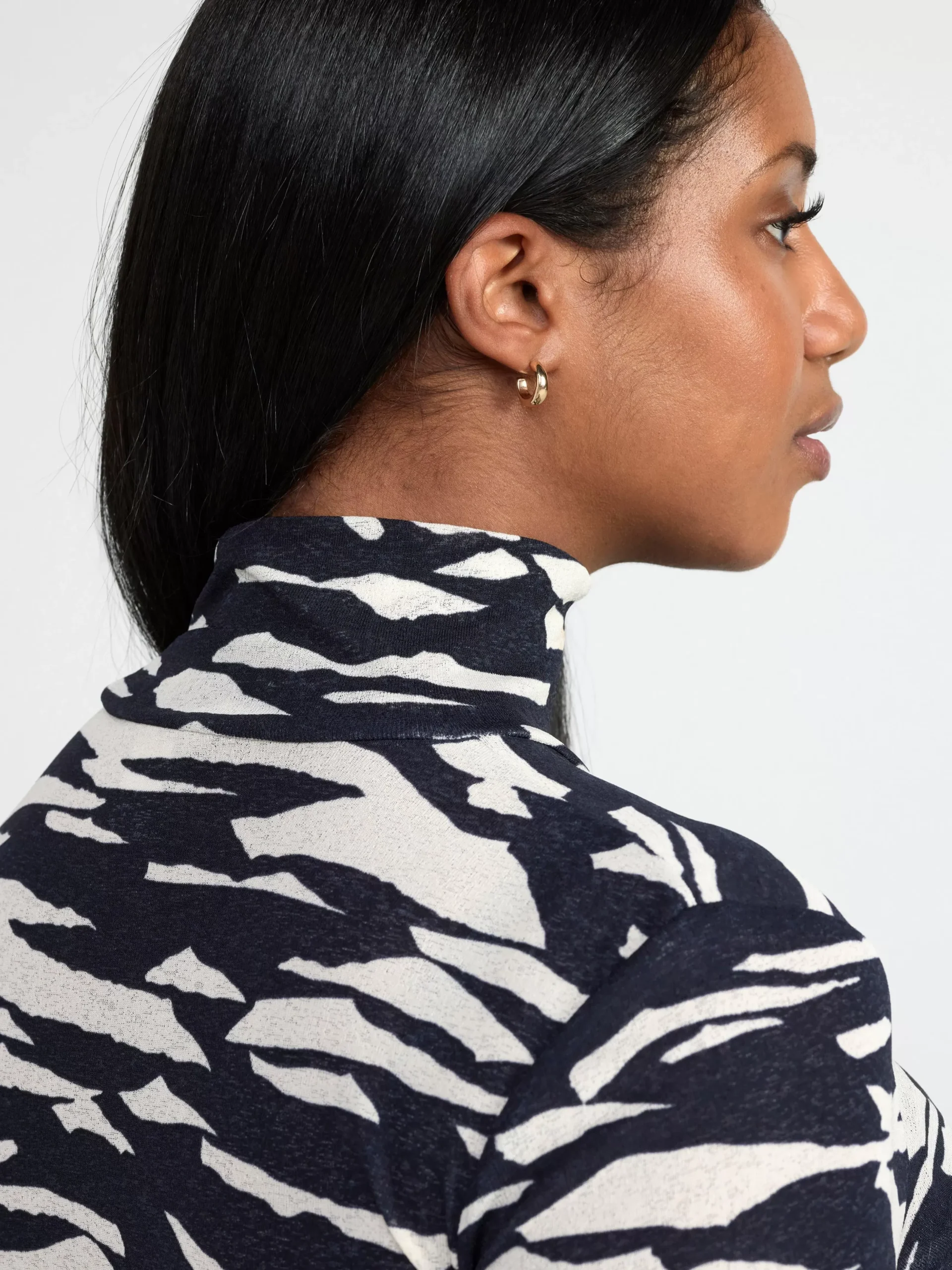 Klänningar>Lindex Mom Monstrad Klanning Med Lang Arm Dark Blue