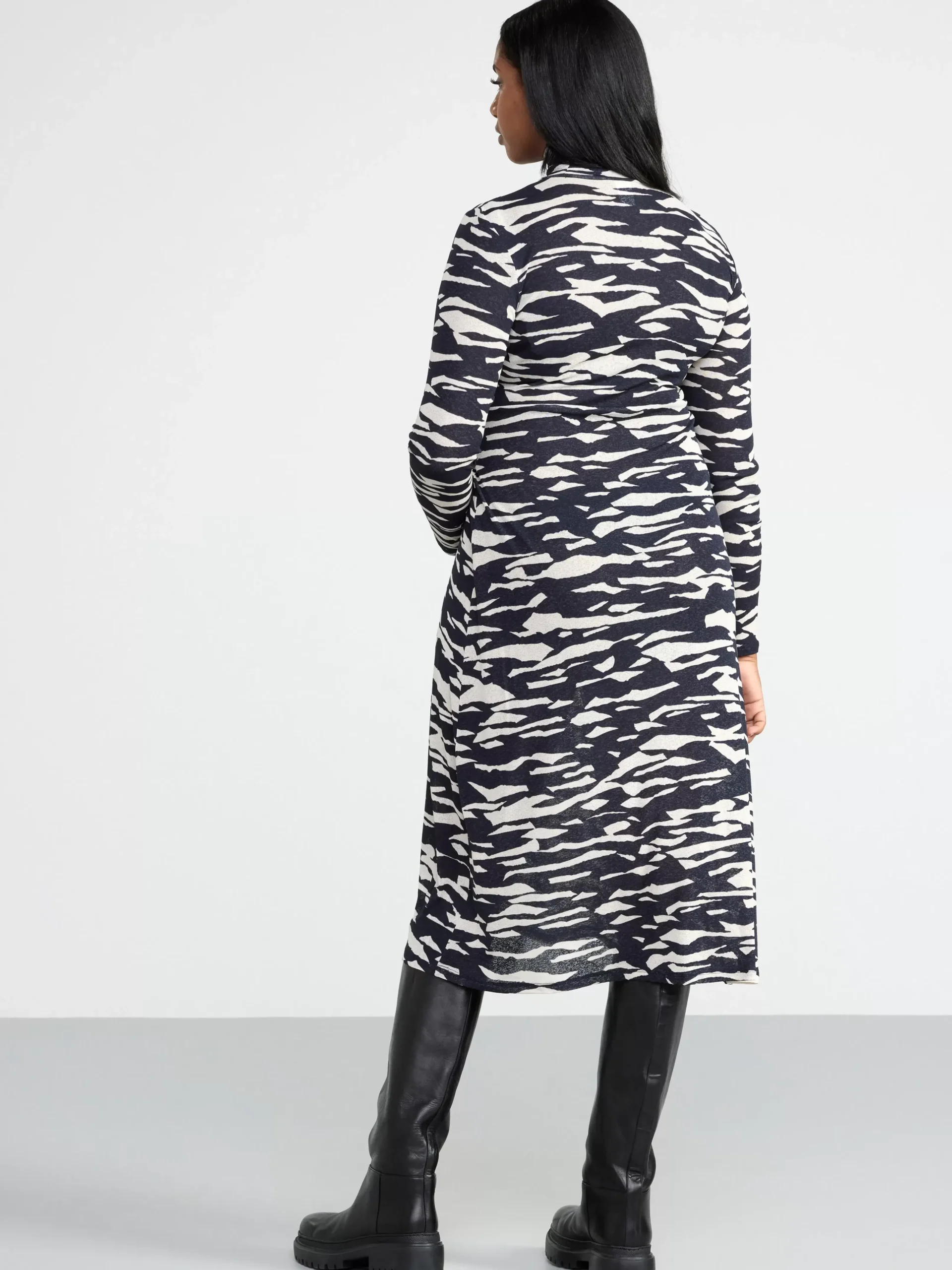 Klänningar>Lindex Mom Monstrad Klanning Med Lang Arm Dark Blue