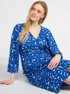 Klänningar>Lindex Mom Omlottklanning Blue