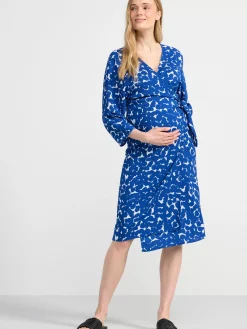 Klänningar>Lindex Mom Omlottklanning Blue