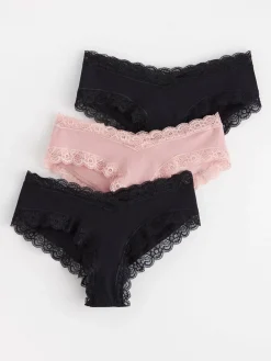 Mammaunderkläder>Lindex Mom 3-Pack Brazilian Trosa Med Lag Midja Dusty Pink