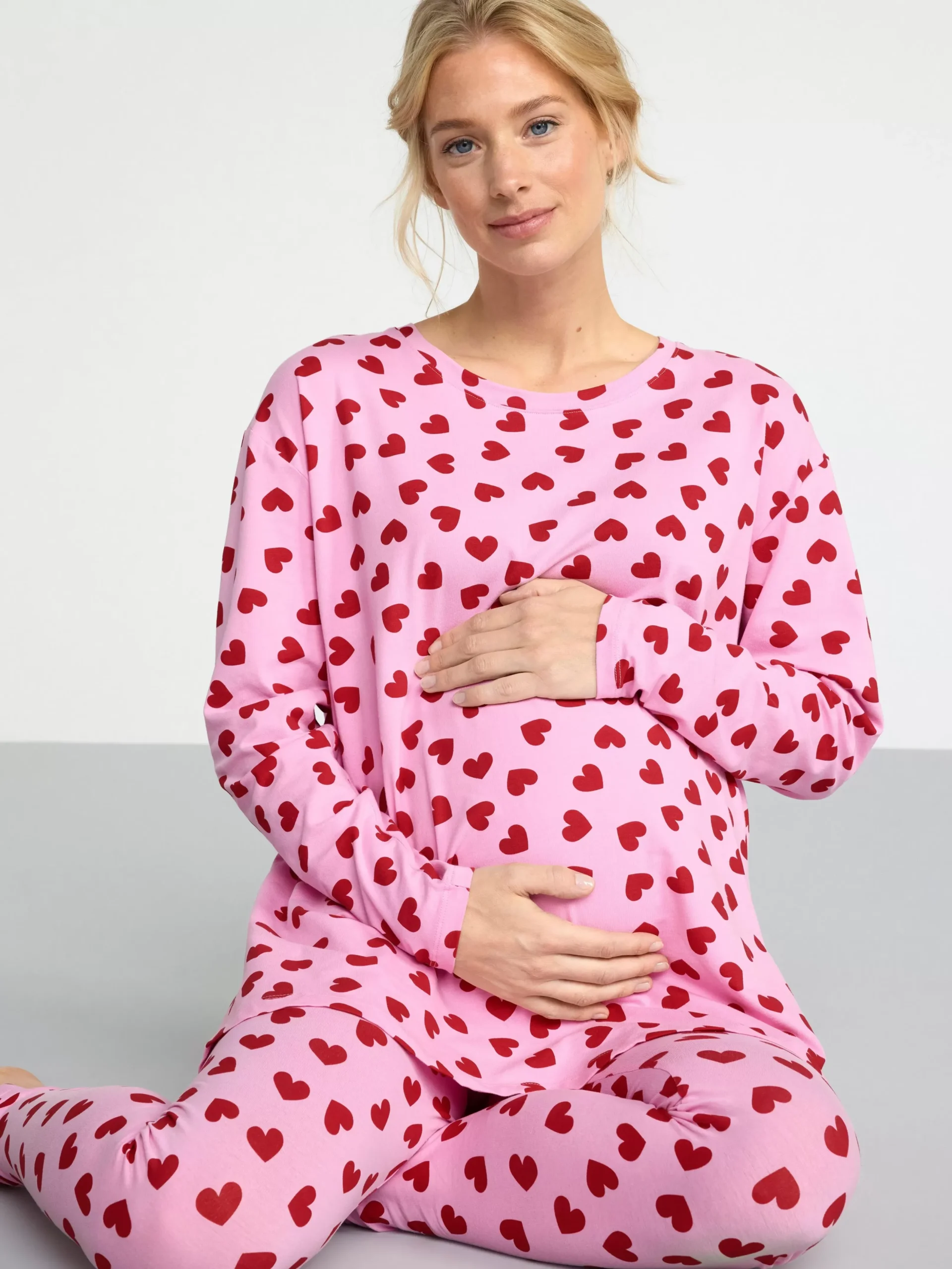 Nattplagg>Lindex Mom Pyjamasset Light Pink