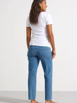 Jeans>Lindex Mom Raka Croppade Jeans Light Denim