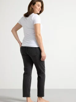 Jeans>Lindex Mom Raka Croppade Jeans Black