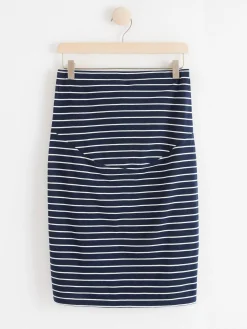 Kjolar>Lindex Mom Randig Kjol Navy