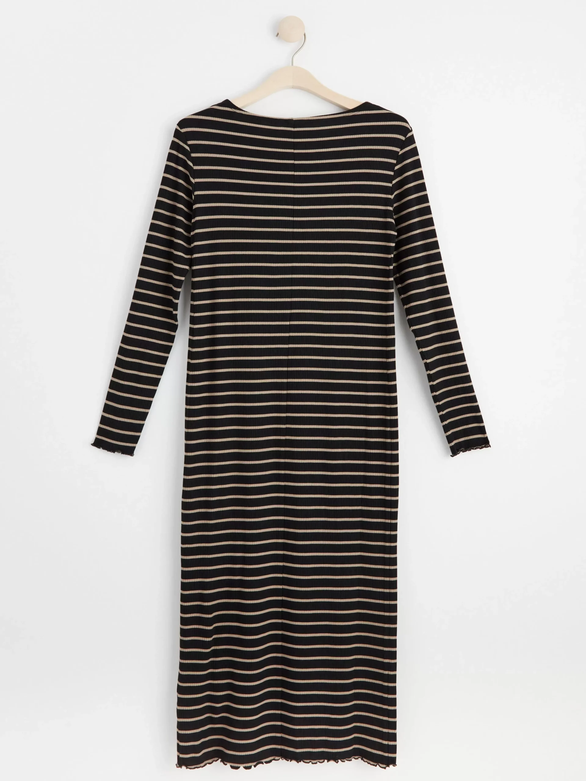 Klänningar>Lindex Mom Ribbad Klanning Med Lang Arm Black