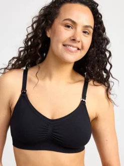 Bh>Lindex Mom Seamless Amnings Bh Black