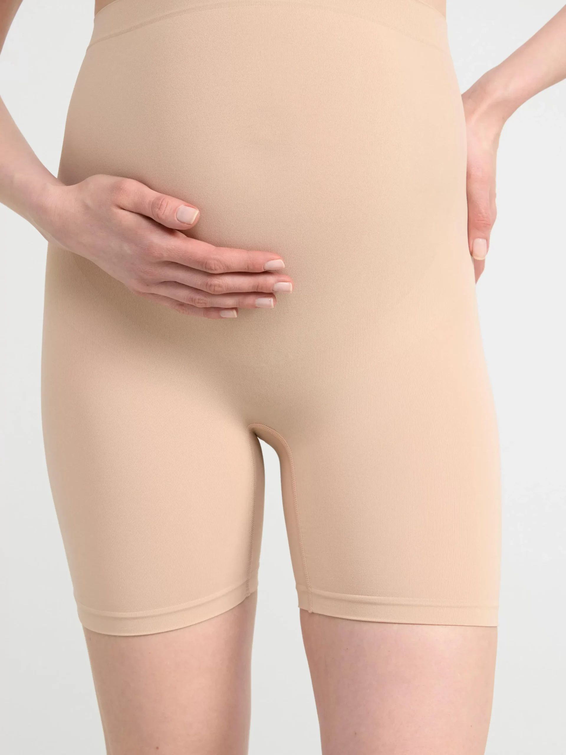 Trosor>Lindex Mom Seamless Biker Trosa Beige